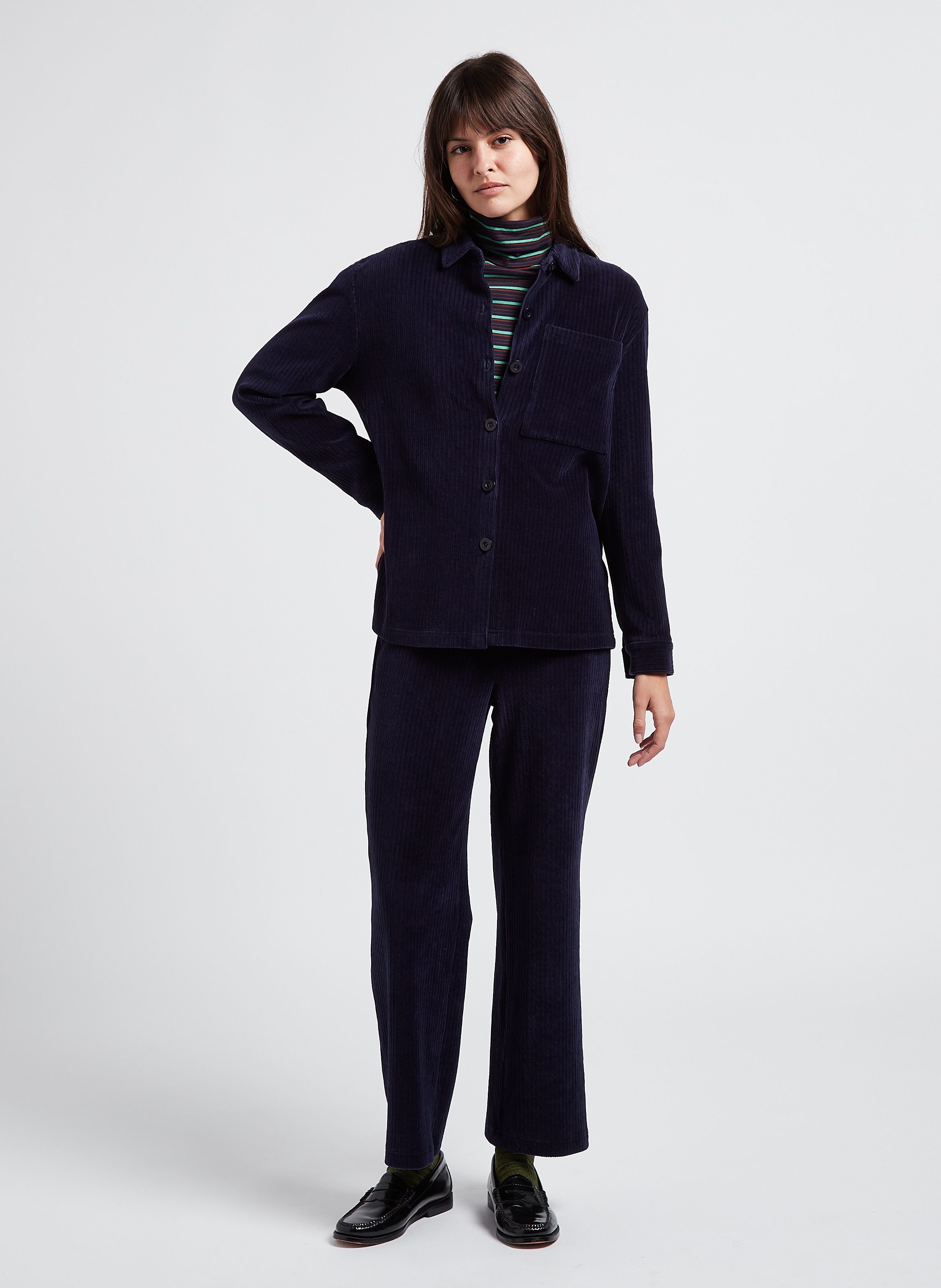 Women's navy hot sale blue corduroy pants