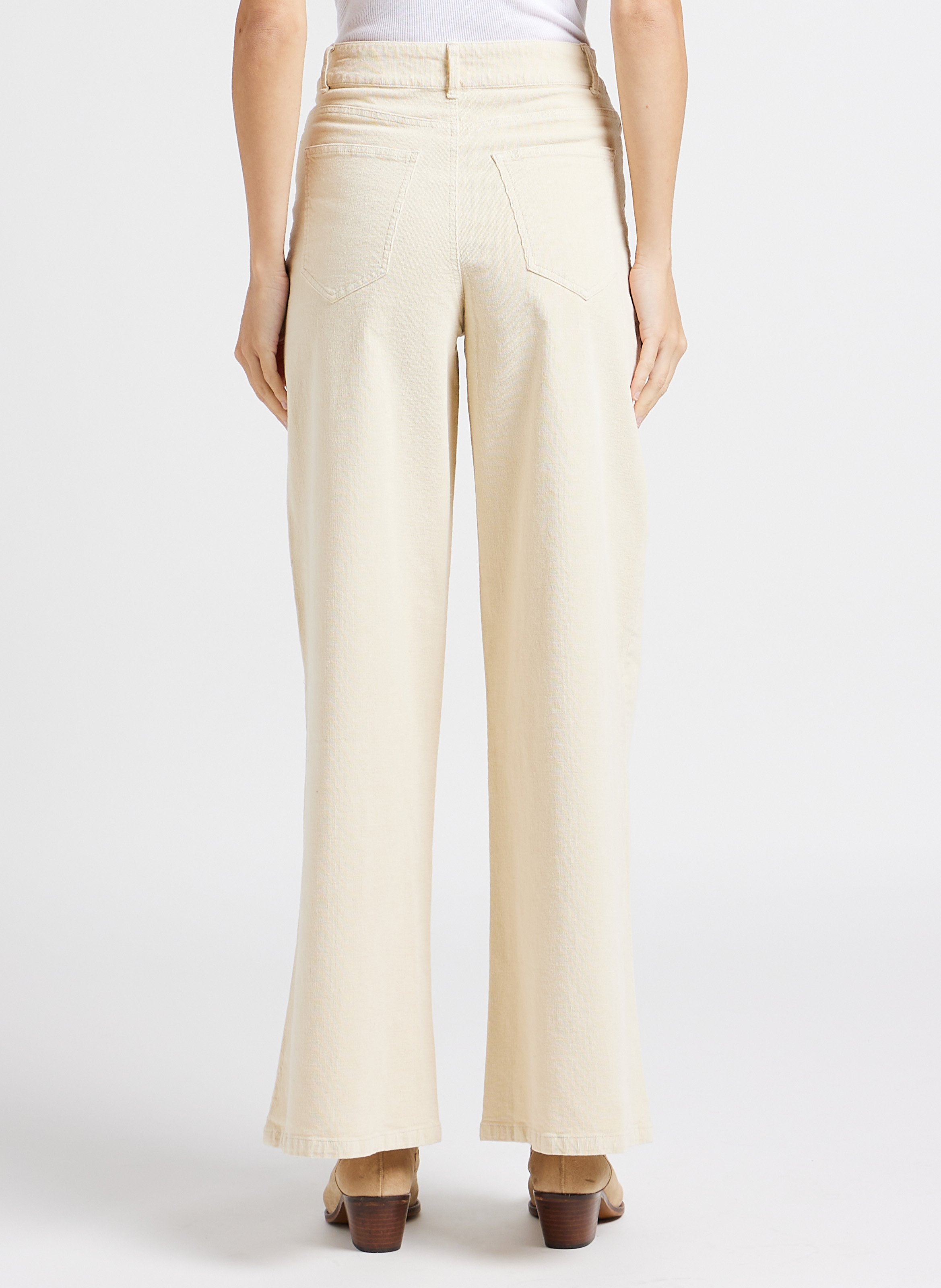 Wide-leg cotton-blend pants MAX&Co. White