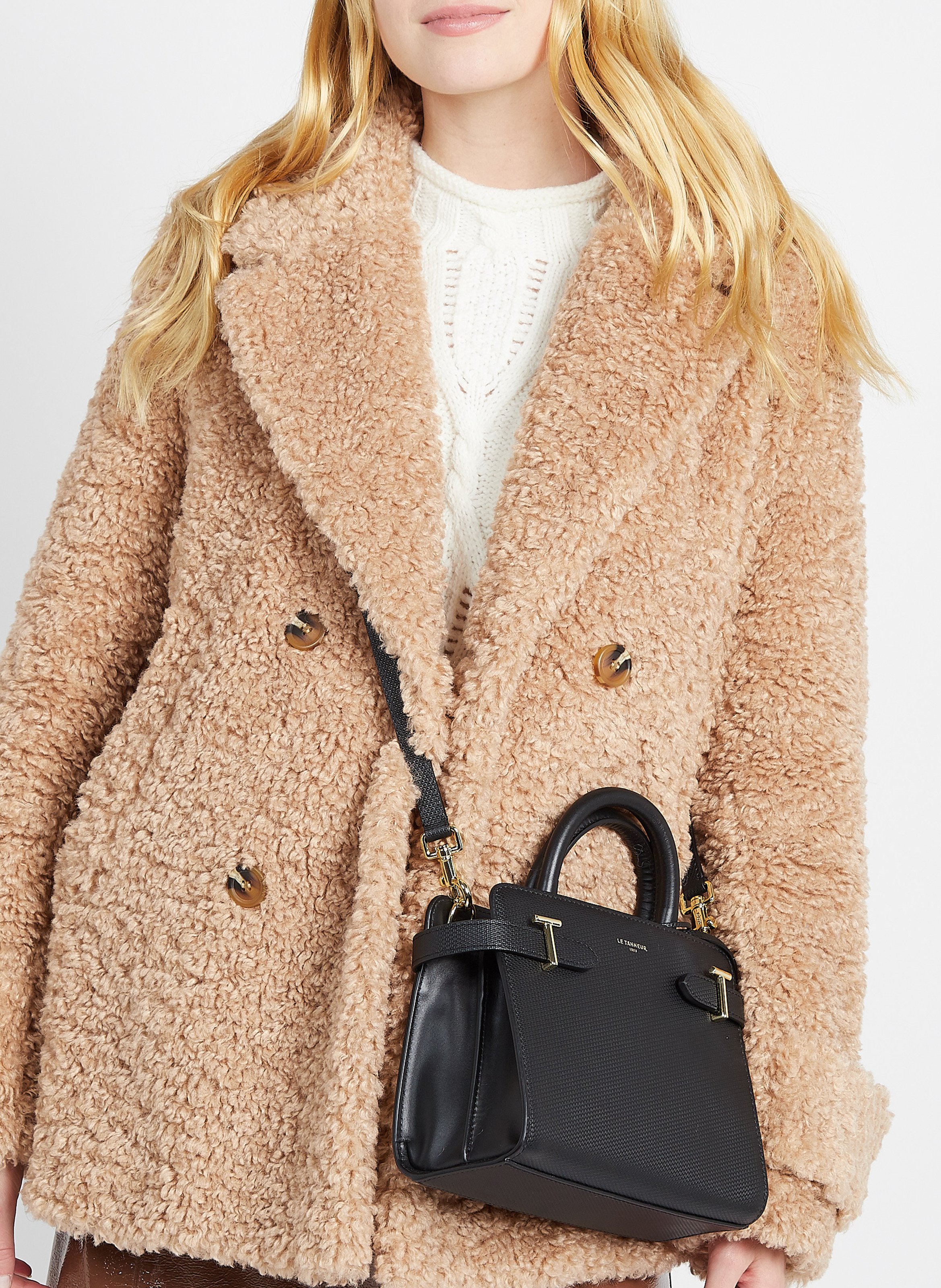 Sac bandoulière en cuir LE TANNEUR Noir