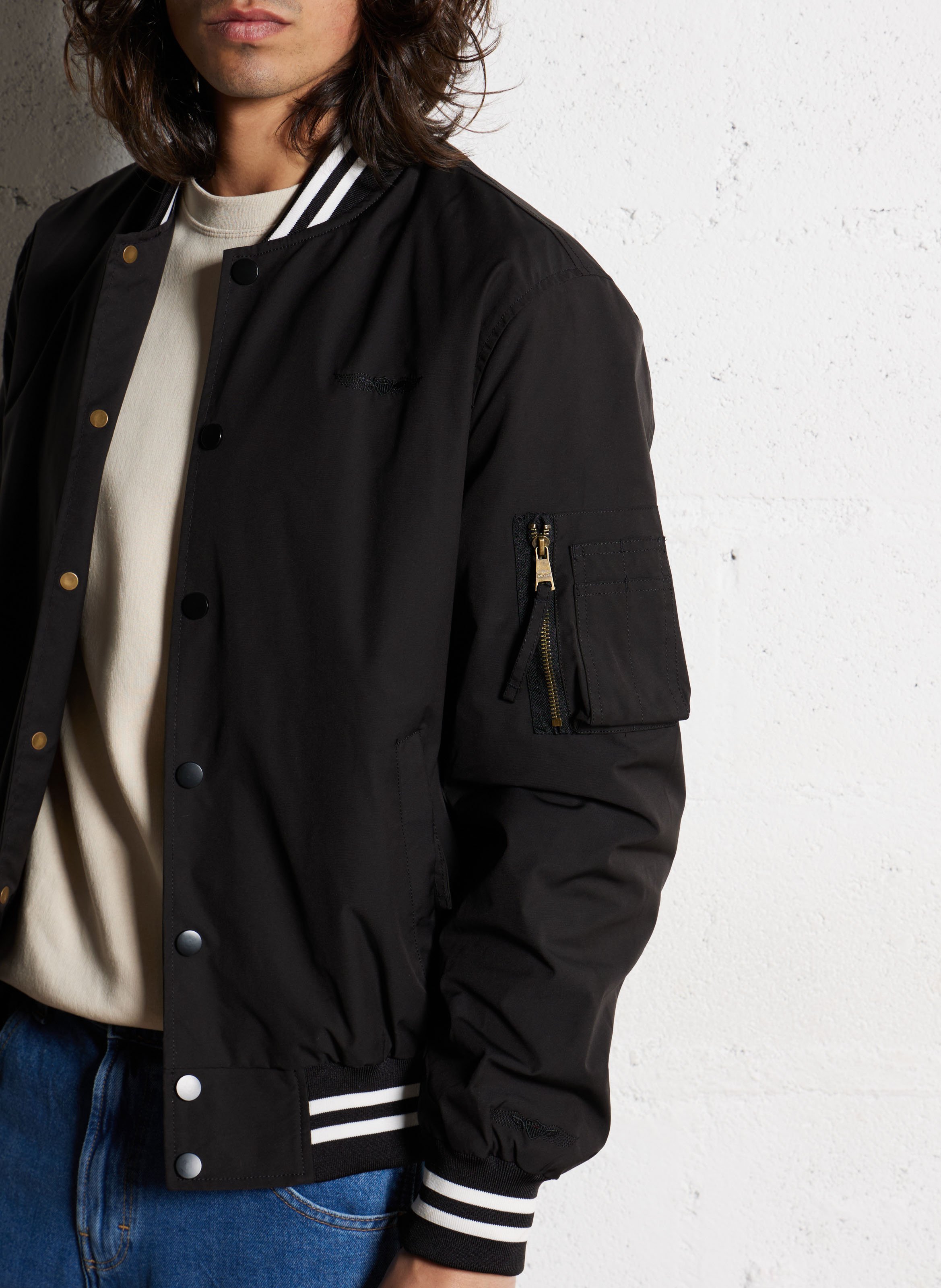 Blouson droit BOMBERS ORIGINAL Noir