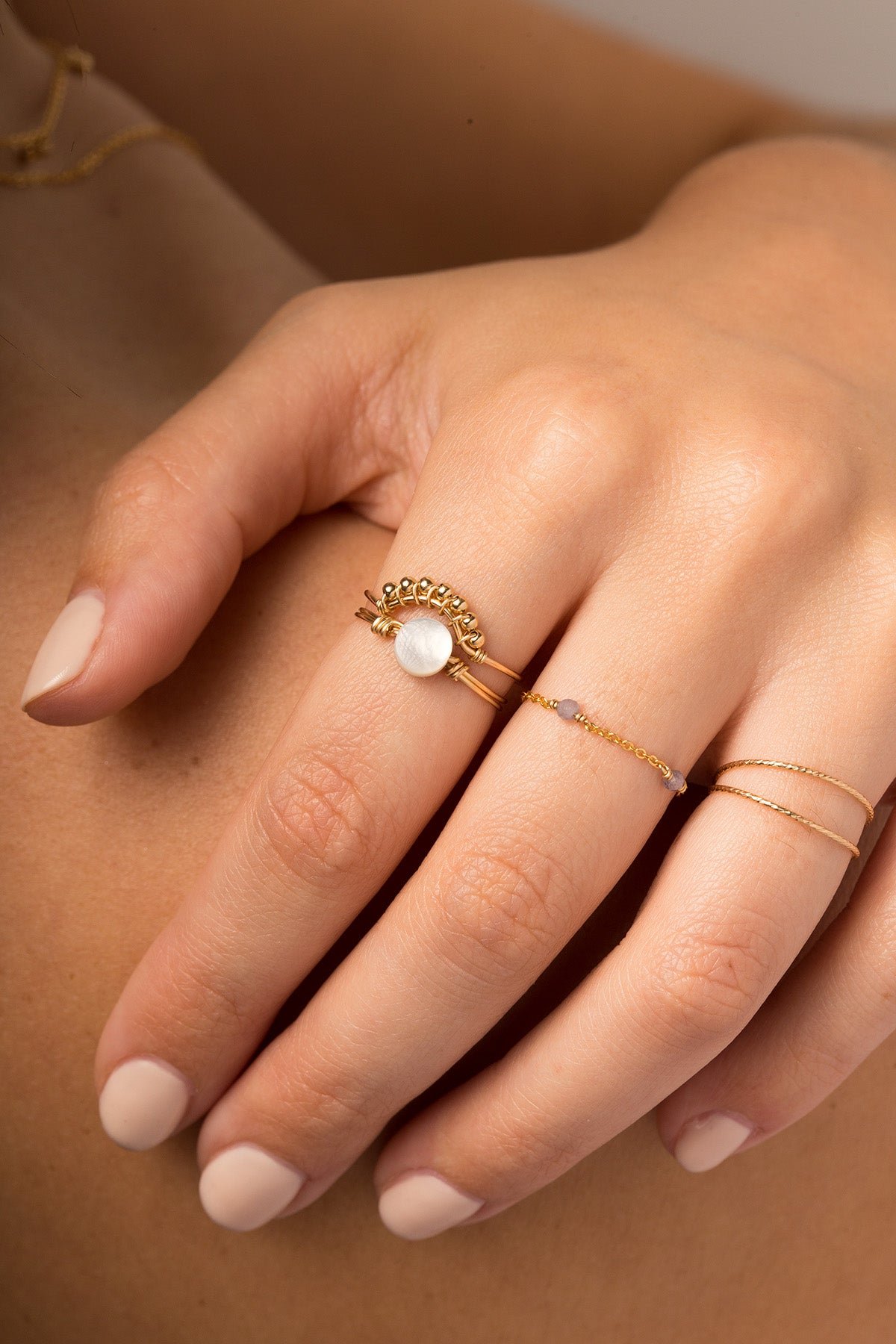 Bague double éclat YAY Doré