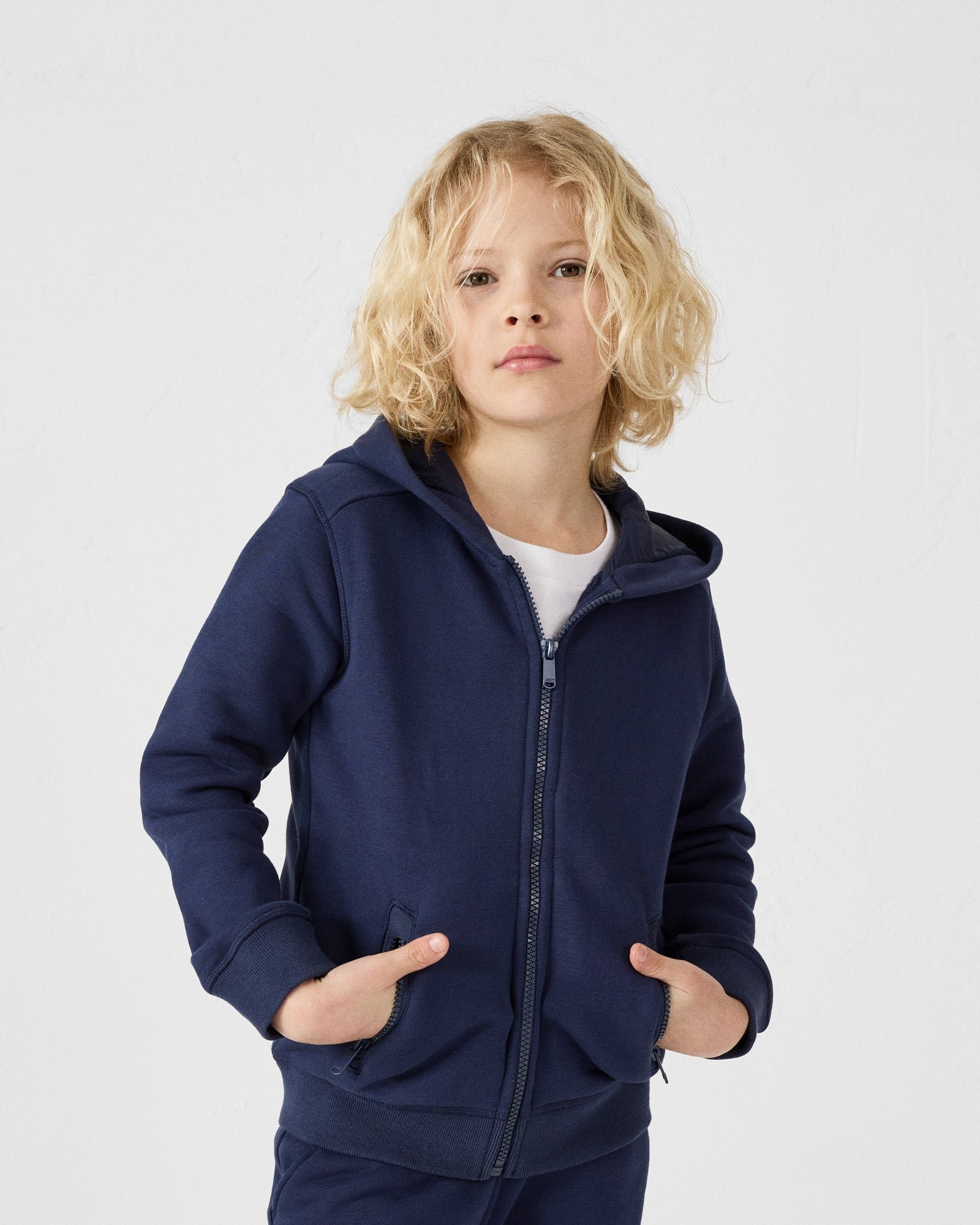 Tango cotton zip-up jacket JOTT Blue