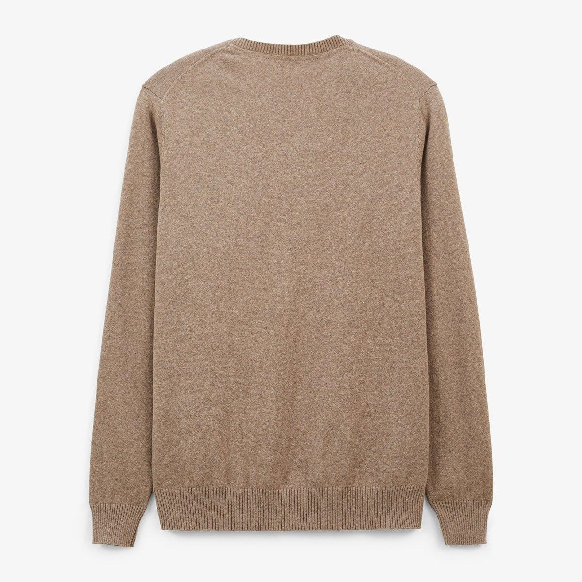 Deep-V two-tone sweater SERGE BLANCO Brown