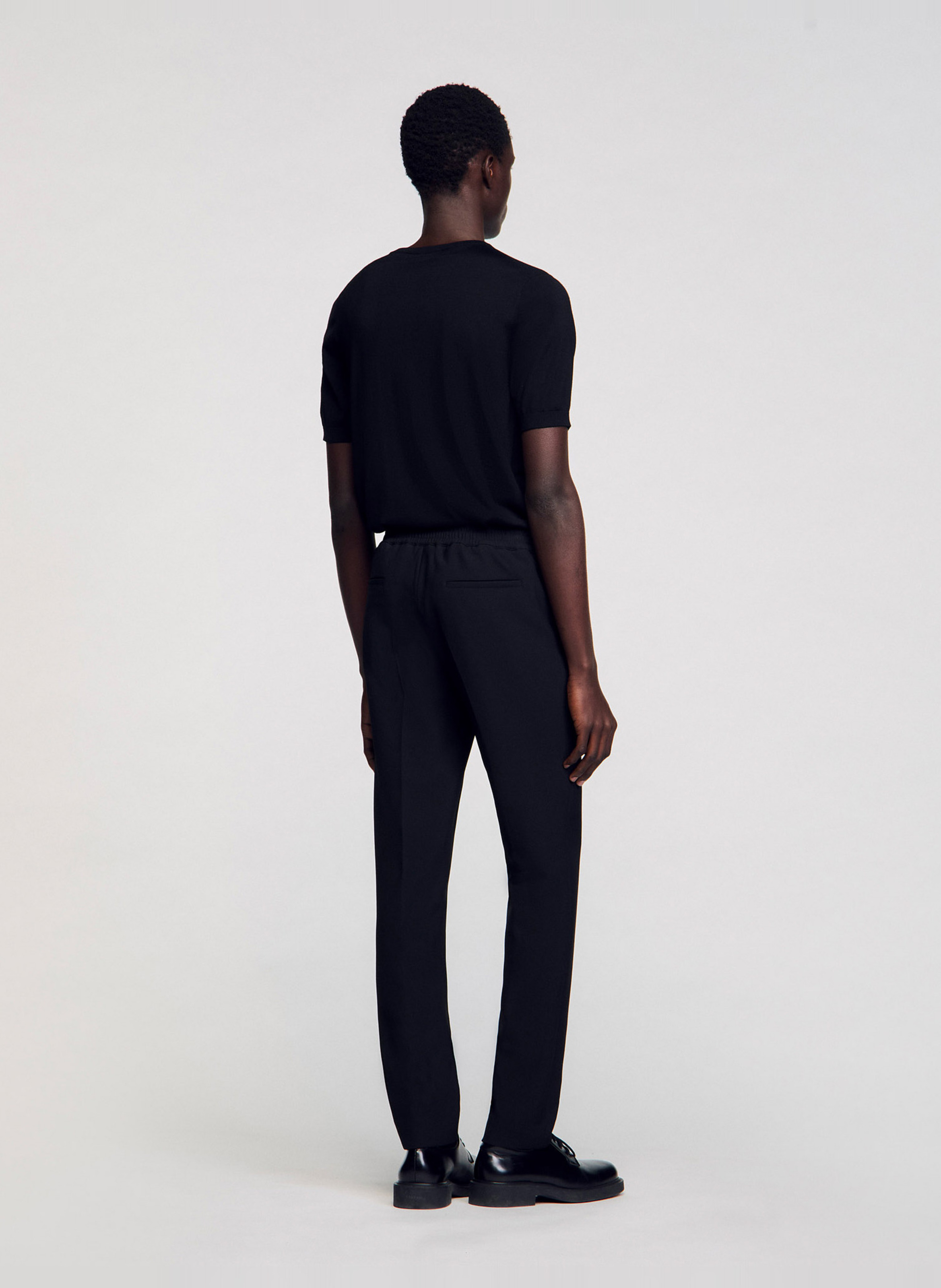 Pantalon droit  SANDRO Noir