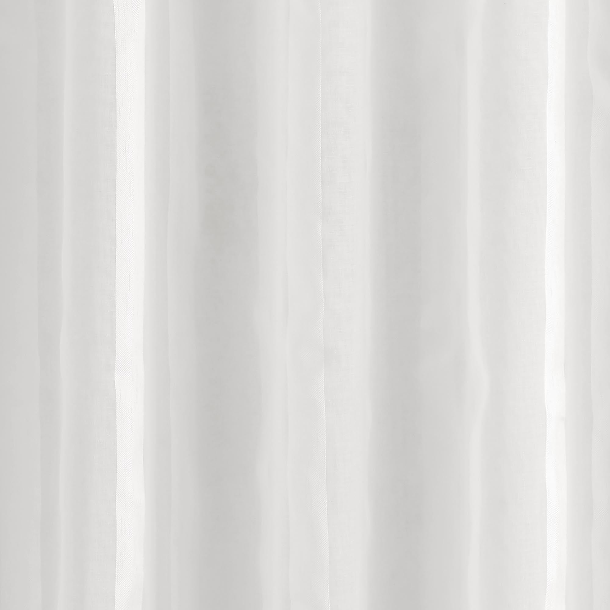 Curtain with gathered ribbon trim MADURA White