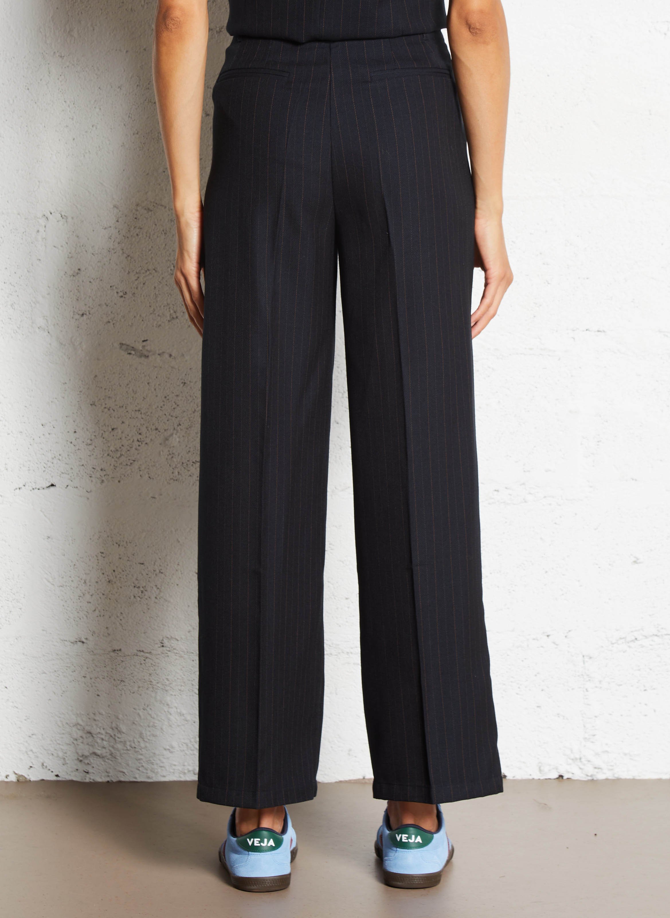 Striped cropped pants SEE U SOON Blue