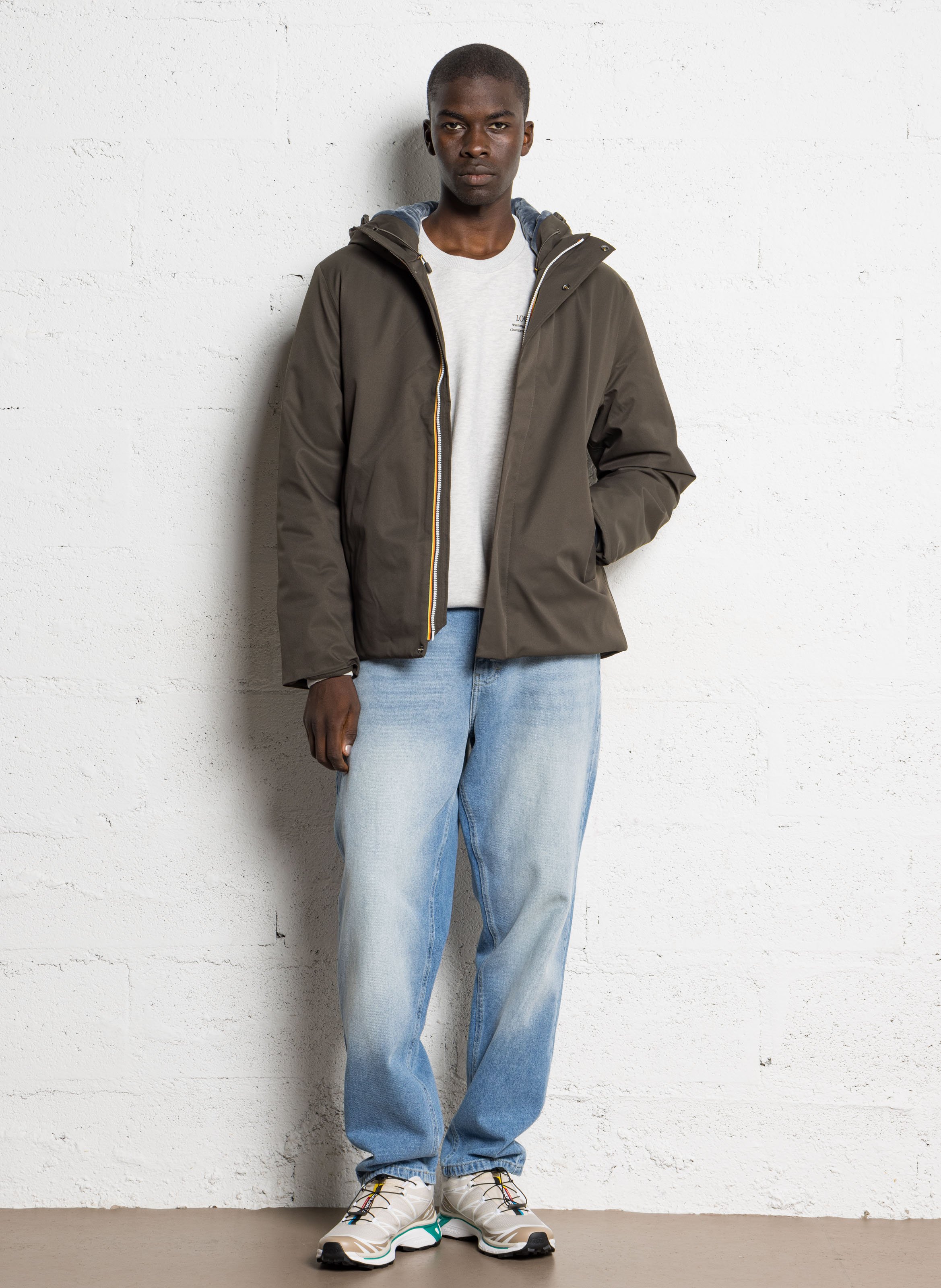 Veste col montant  K-WAY Kaki