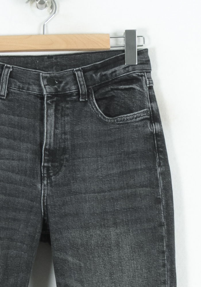 Cropped slim jeans with studs STELLA FOREST - SECONDE MAIN Black