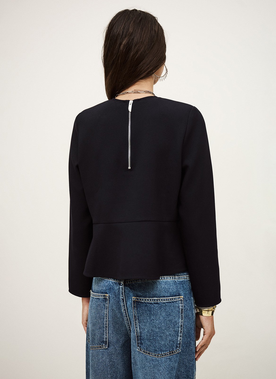 Top col rond  BA&SH Bleu