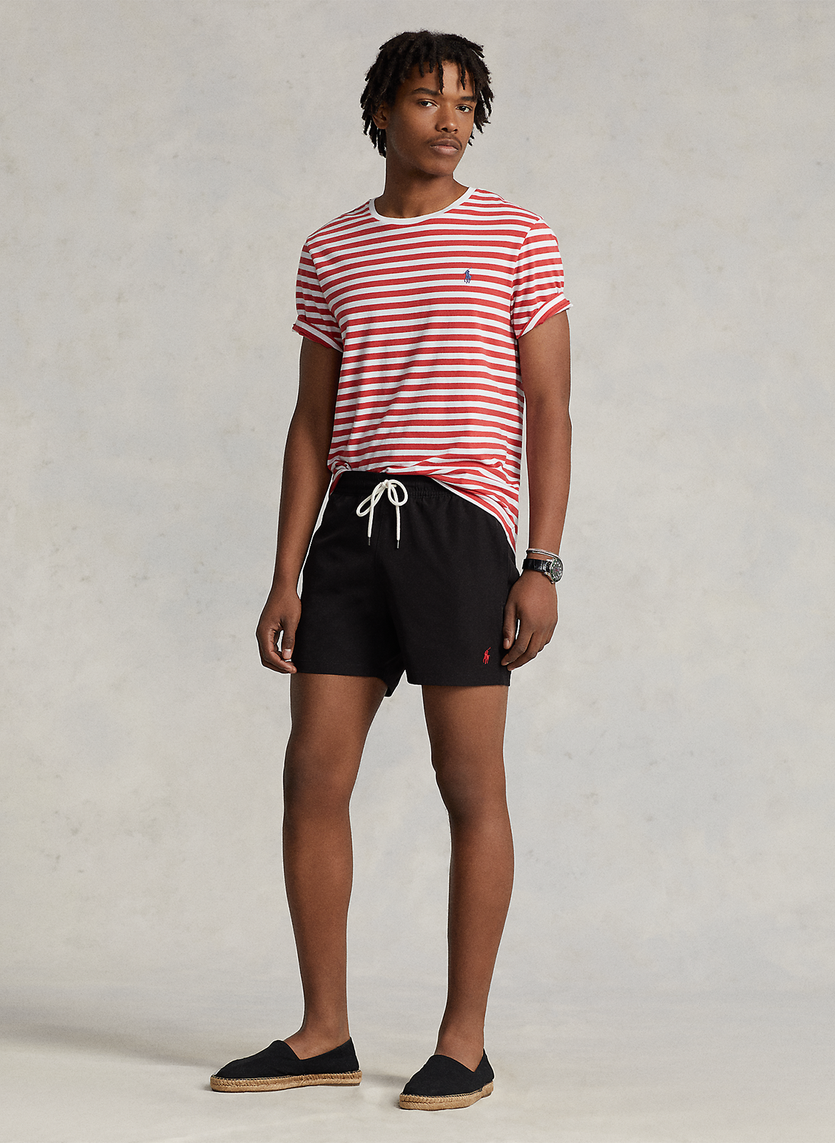 Einfarbige Badeshorts POLO RALPH LAUREN Schwarz