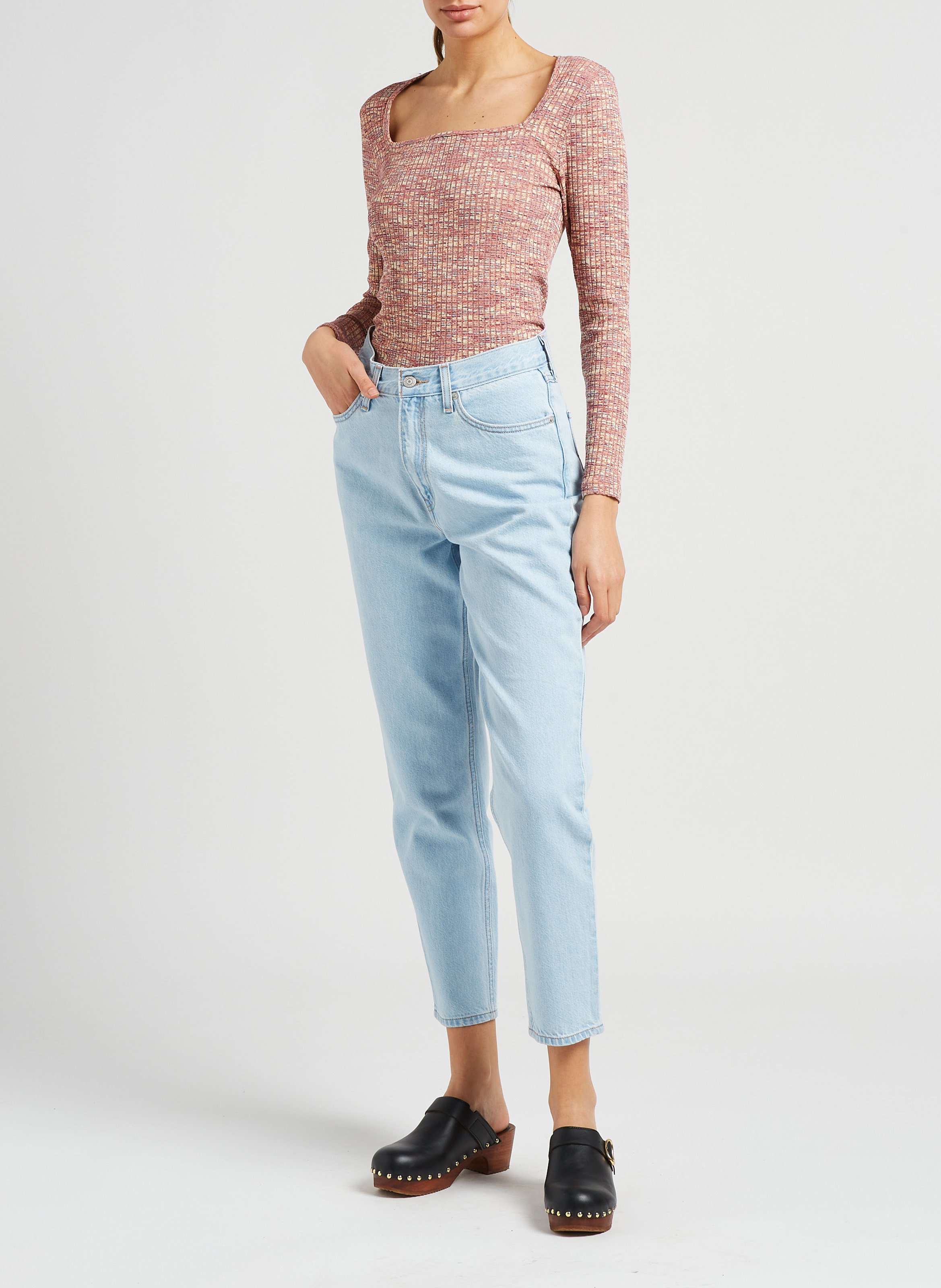 Figure-hugging square-neck top LEVI'S Multicolored