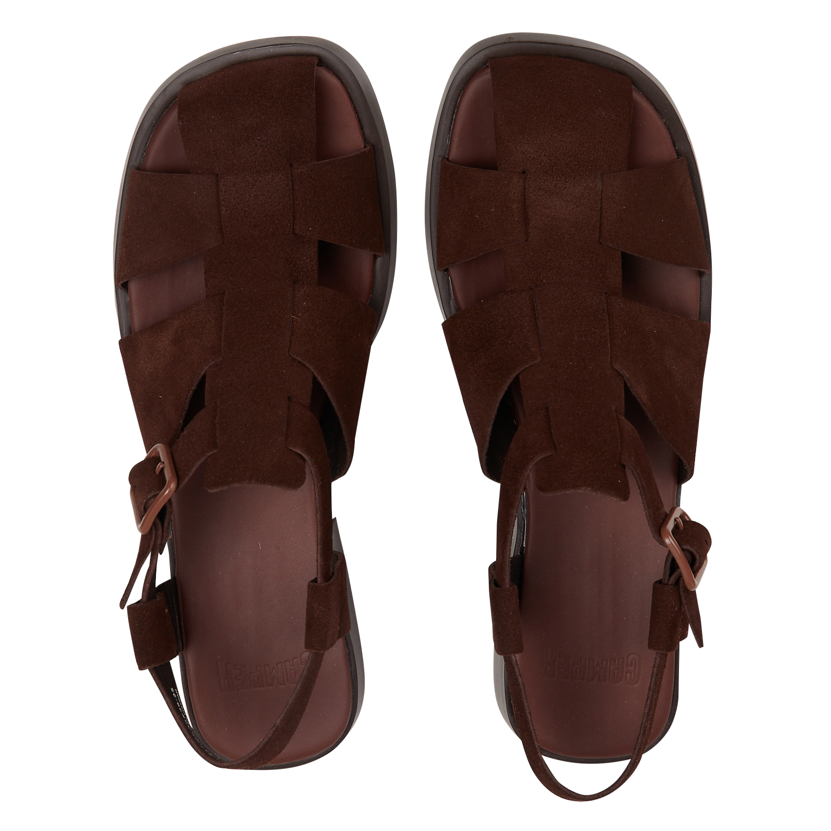 Sandales en cuir Marron