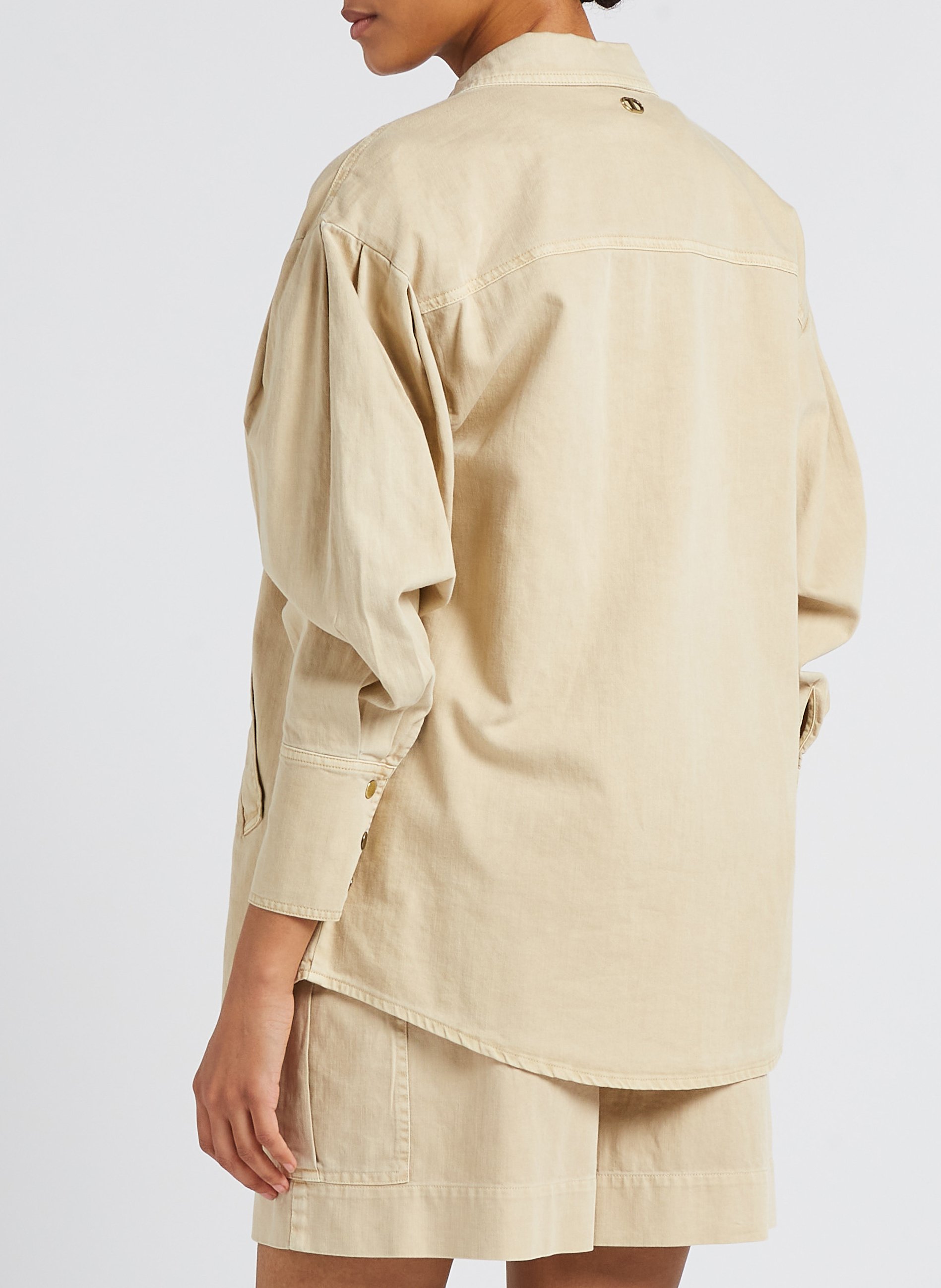 Veste en gabardine de coton mélangé  TWINSET Beige
