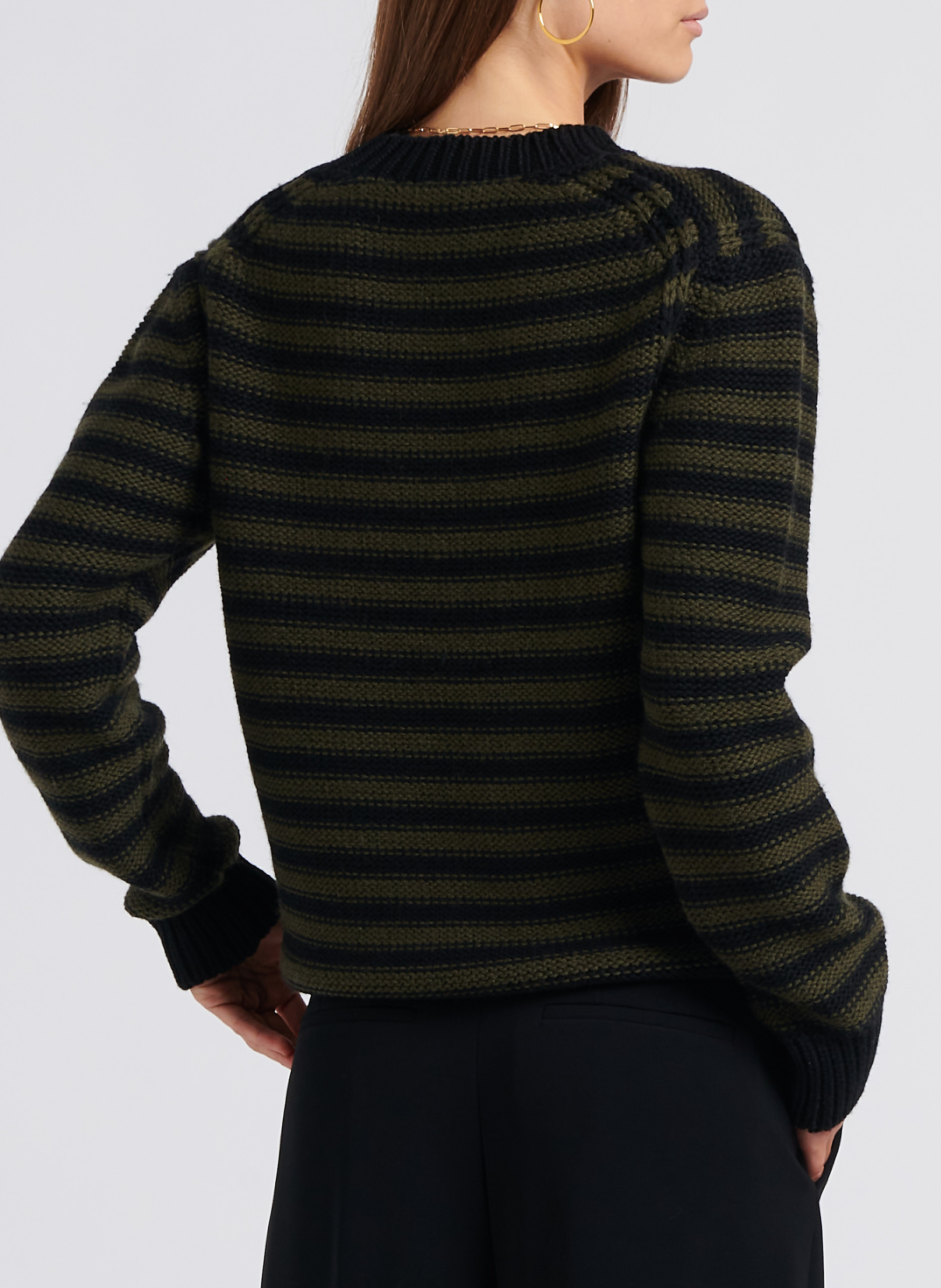 Gestreifter Rundhalspullover aus Wolle SONIA RYKIEL Gestreift