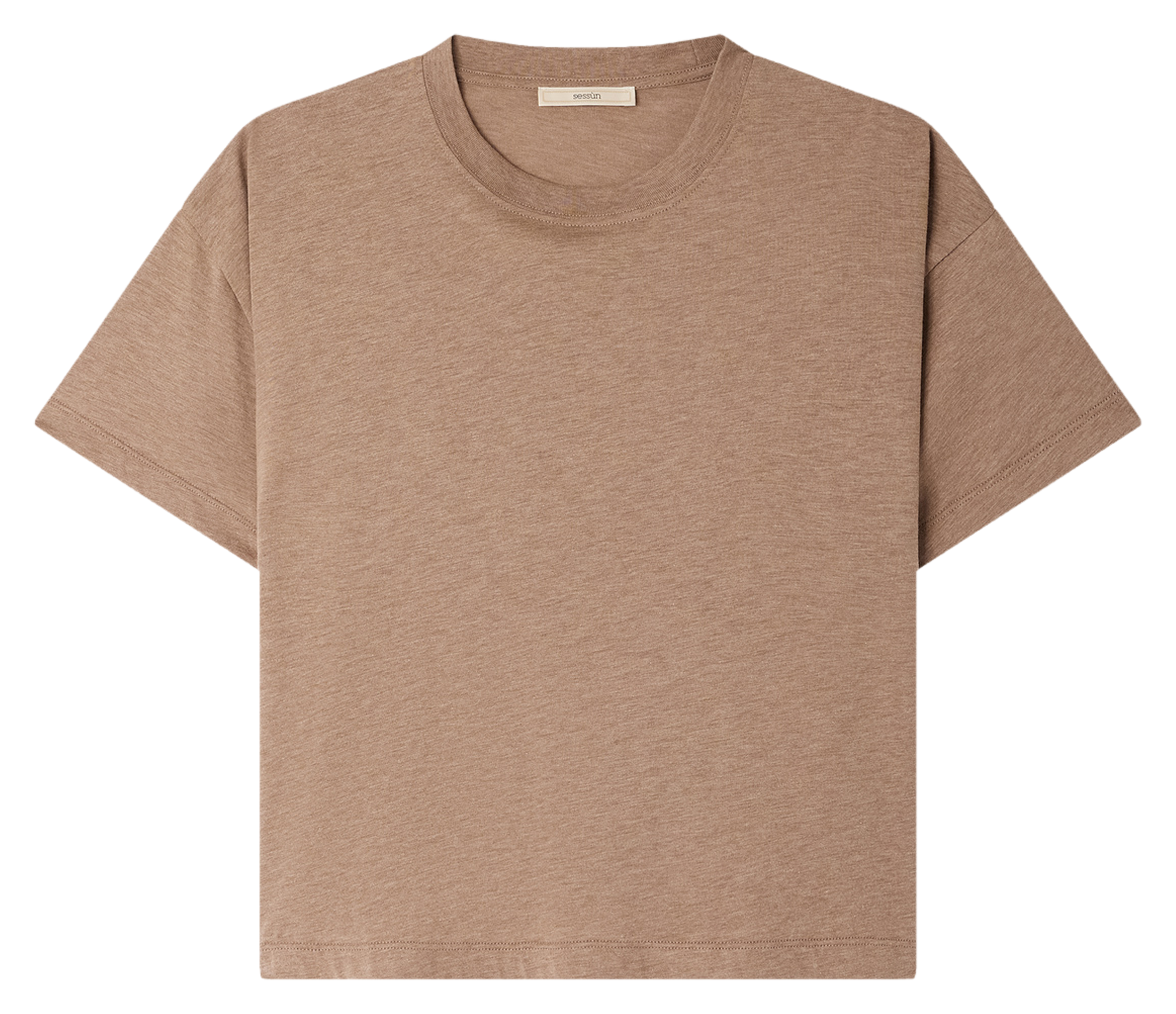 Oversized T-shirt met ronde hals SESSUN Beige