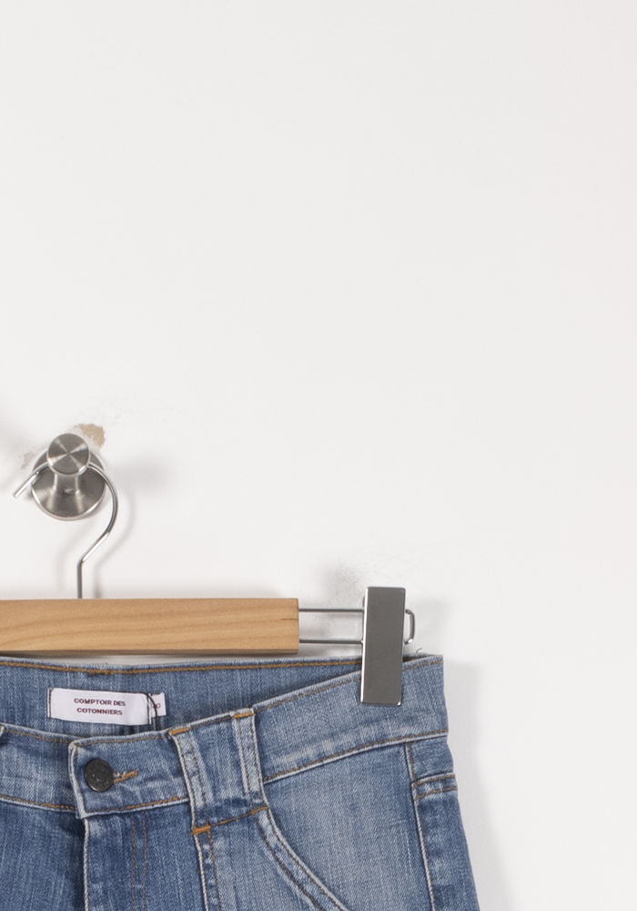 Cropped slim jeans with studs COMPTOIR DES COTONNIERS - Seconde main Blue