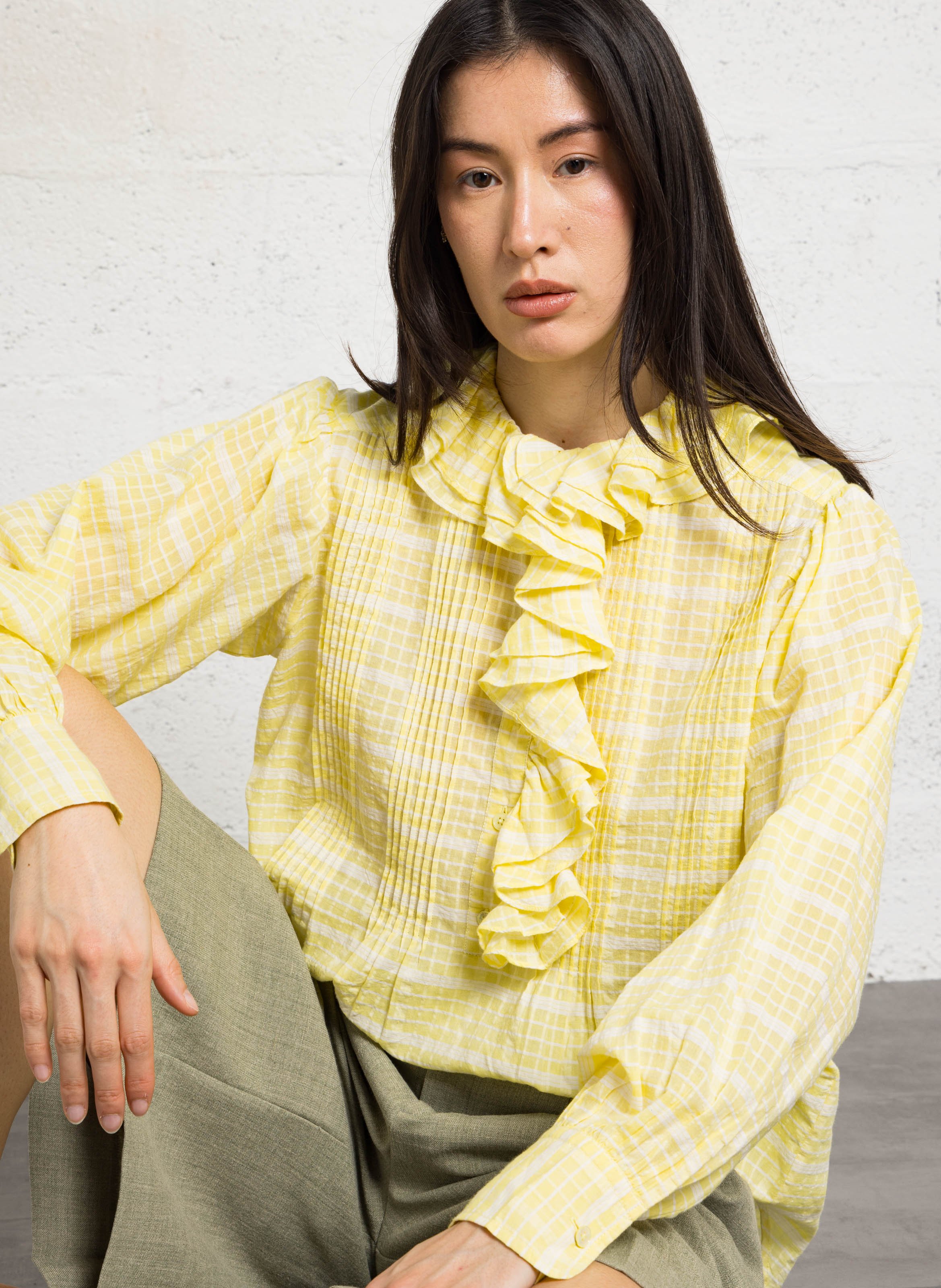 Karobluse mit Rundhalsausschnitt LAURENCE BRAS Gelb