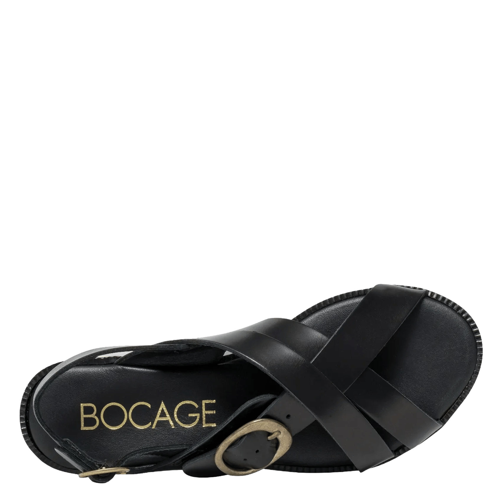 Leren sandalen BOCAGE Zwart
