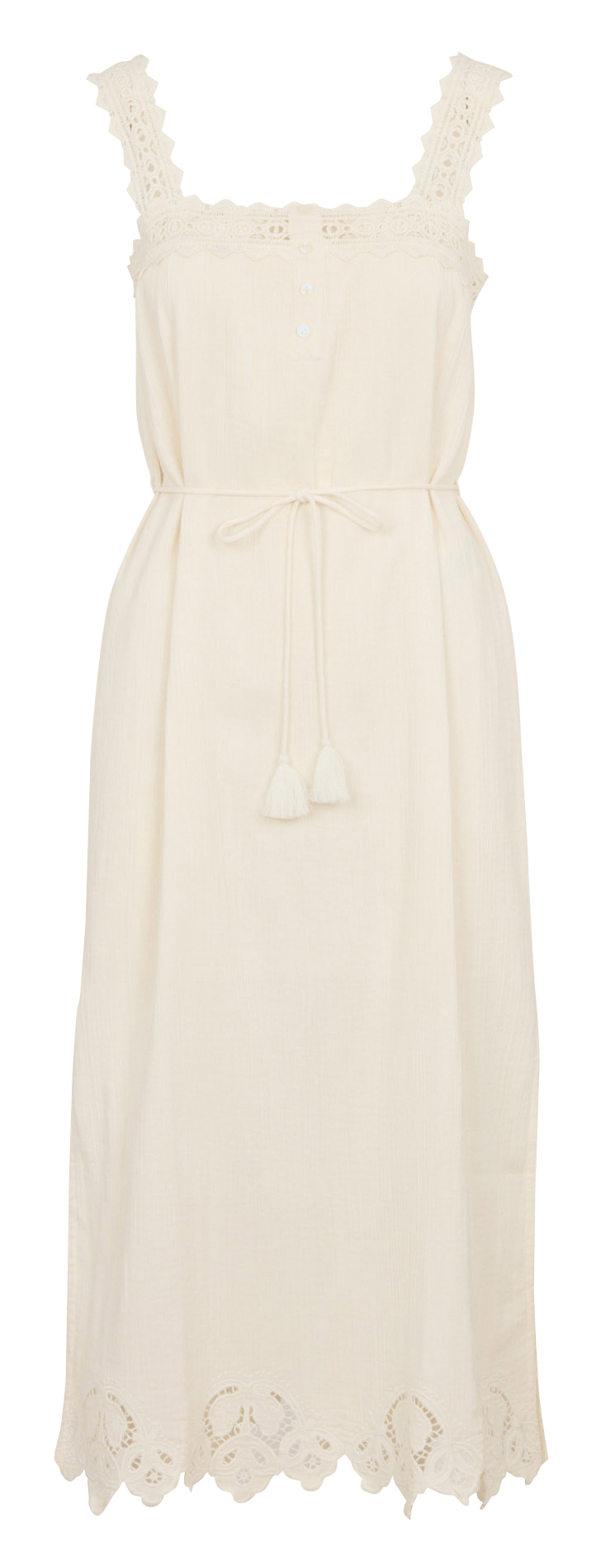 Langes Bio-Baumwollkleid LOUISE MISHA Weiss