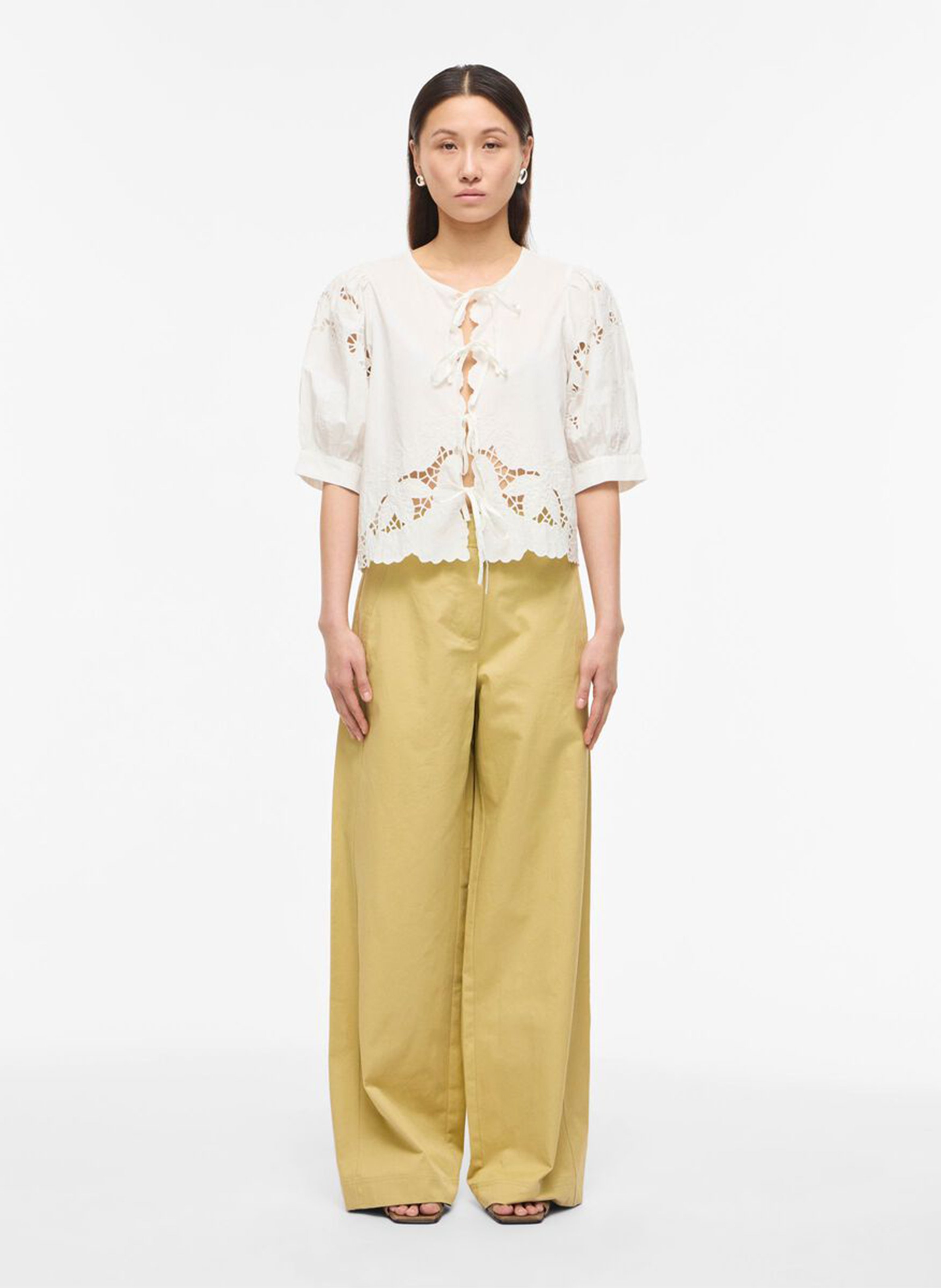 Top col rond ROUGE EDIT Beige