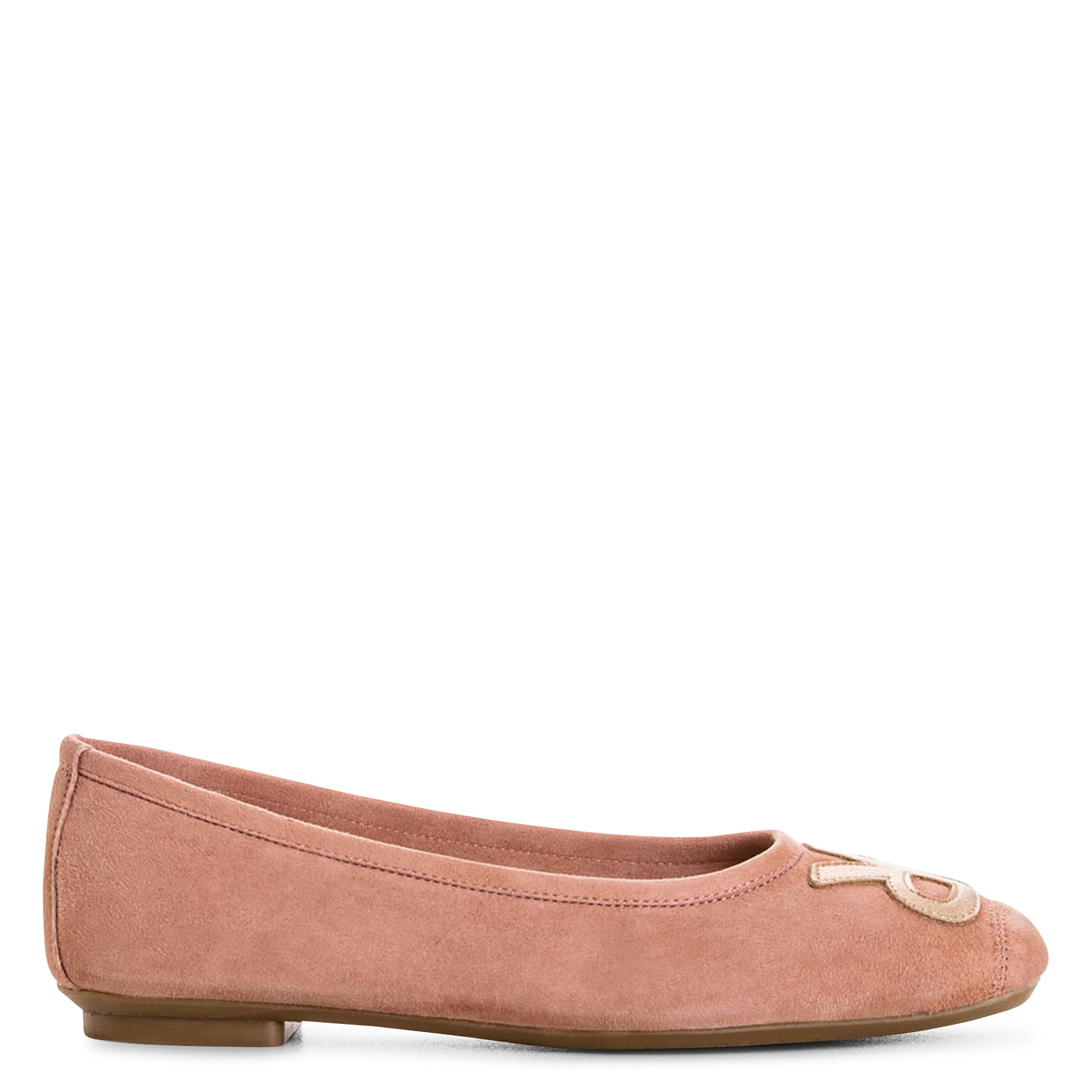 Ballerines en cuir velours REQINS Rose
