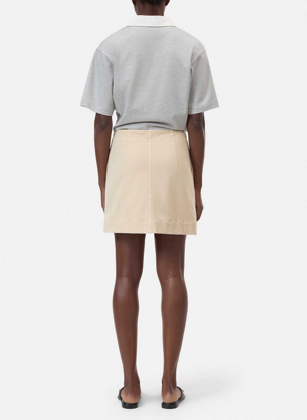 Jupe portefeuille droite unie CLOSED Beige