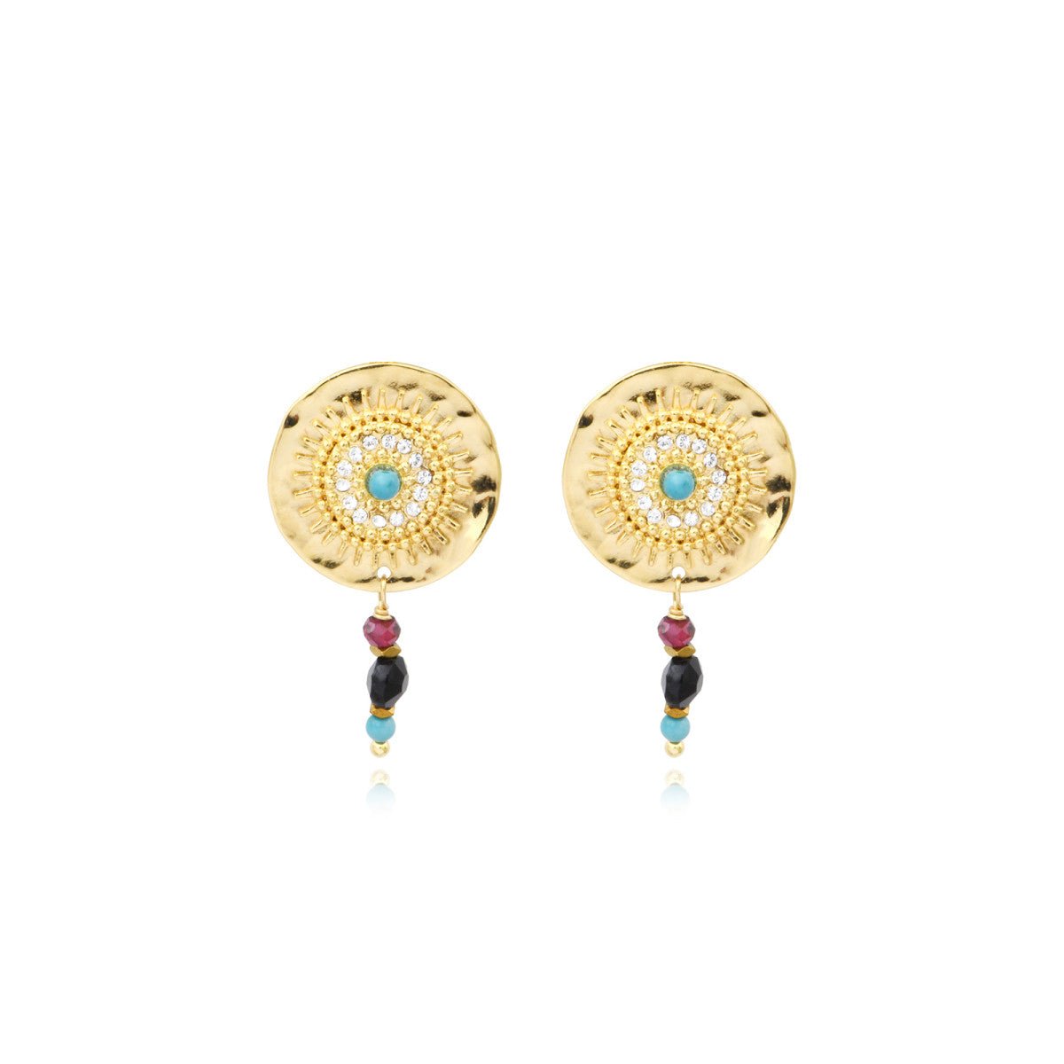 Fine gold-plated earrings SATELLITE PARIS