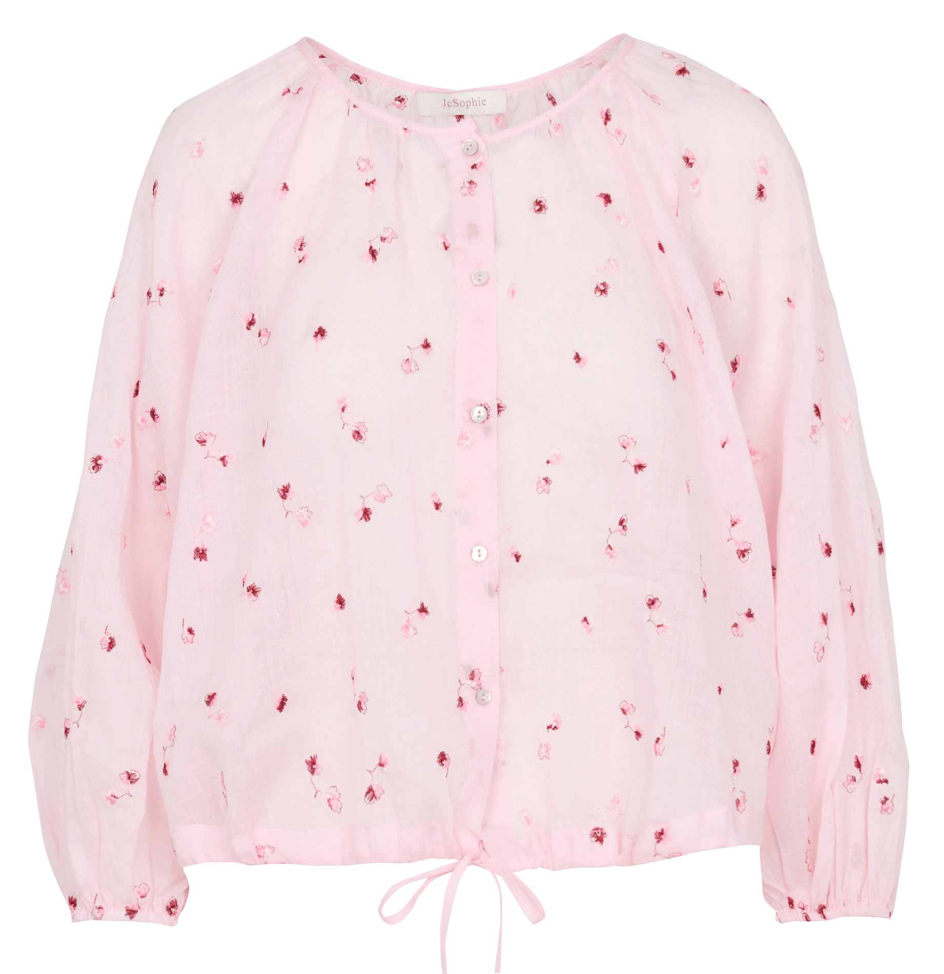 Blouse droite à détails brodés JC SOPHIE Rose