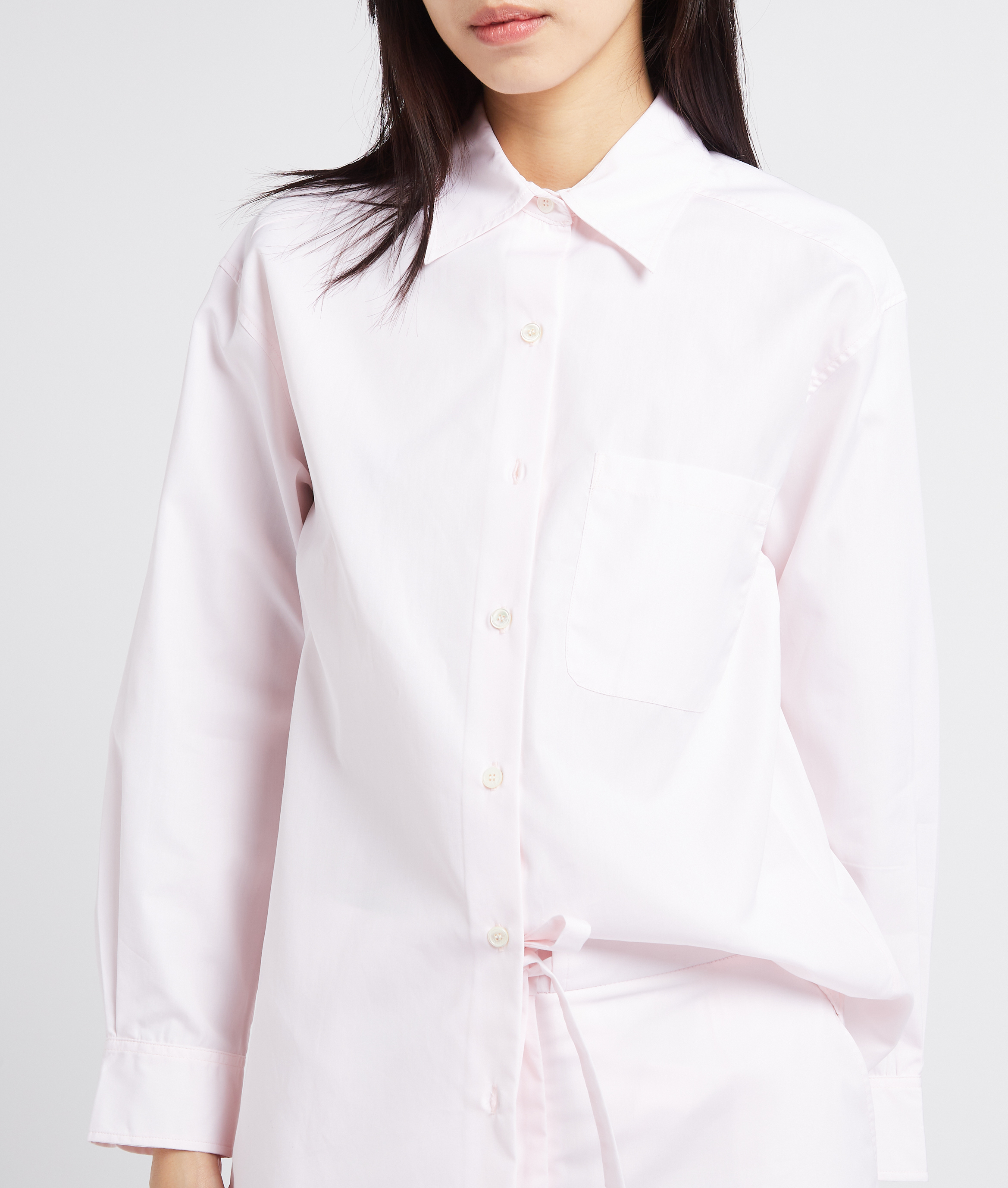 Weites Baumwollhemd mit klassischem Kragen PAUL AND JOE Rosa