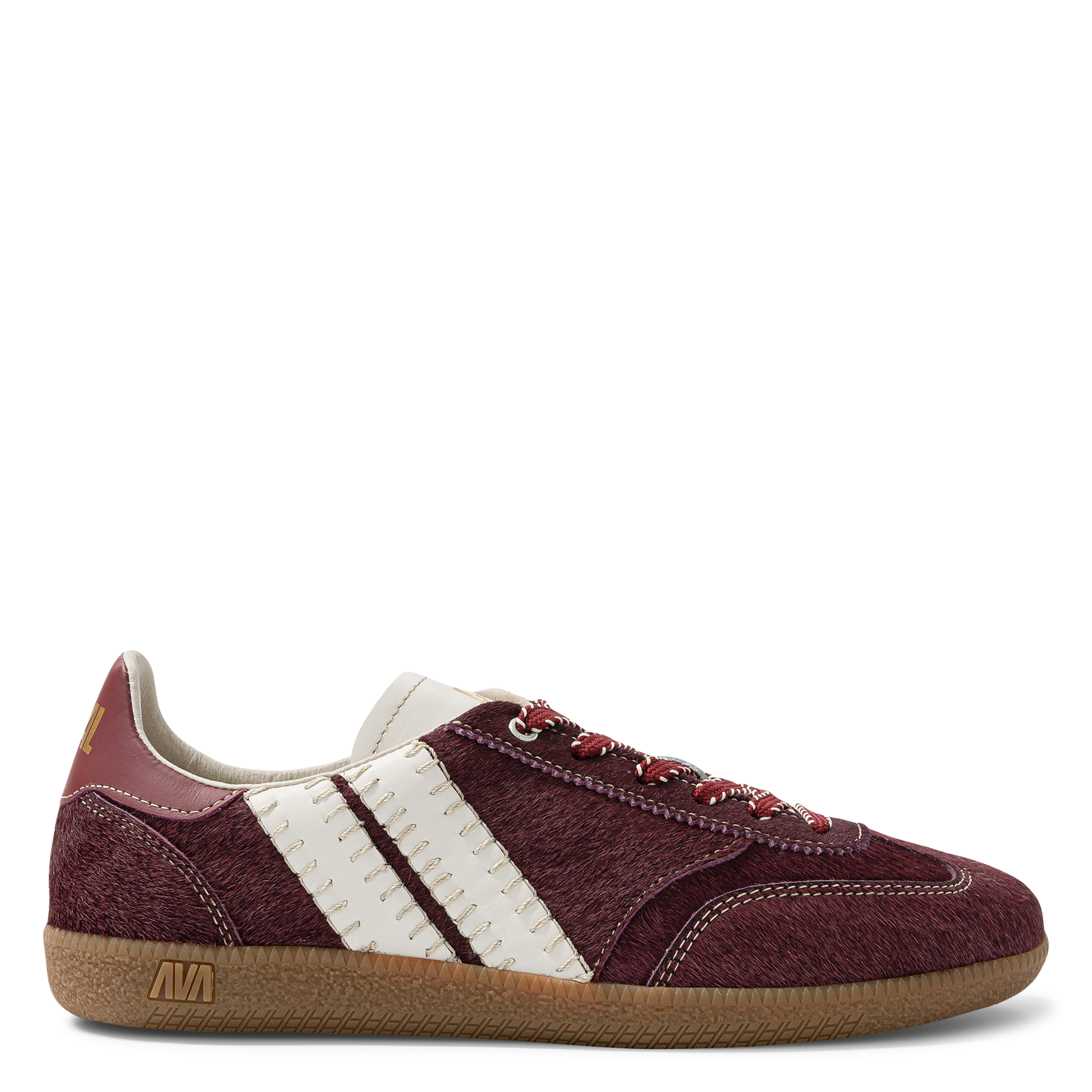 Baskets basses en cuir pony CAVAL Marron