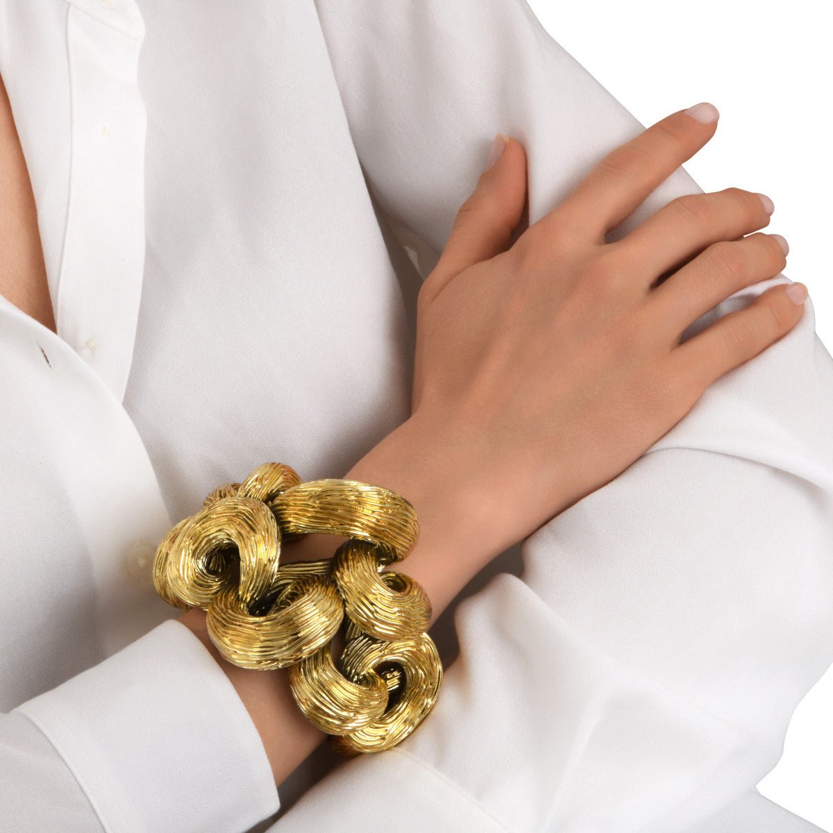 Cuff bracelet SATELLITE PARIS Golden