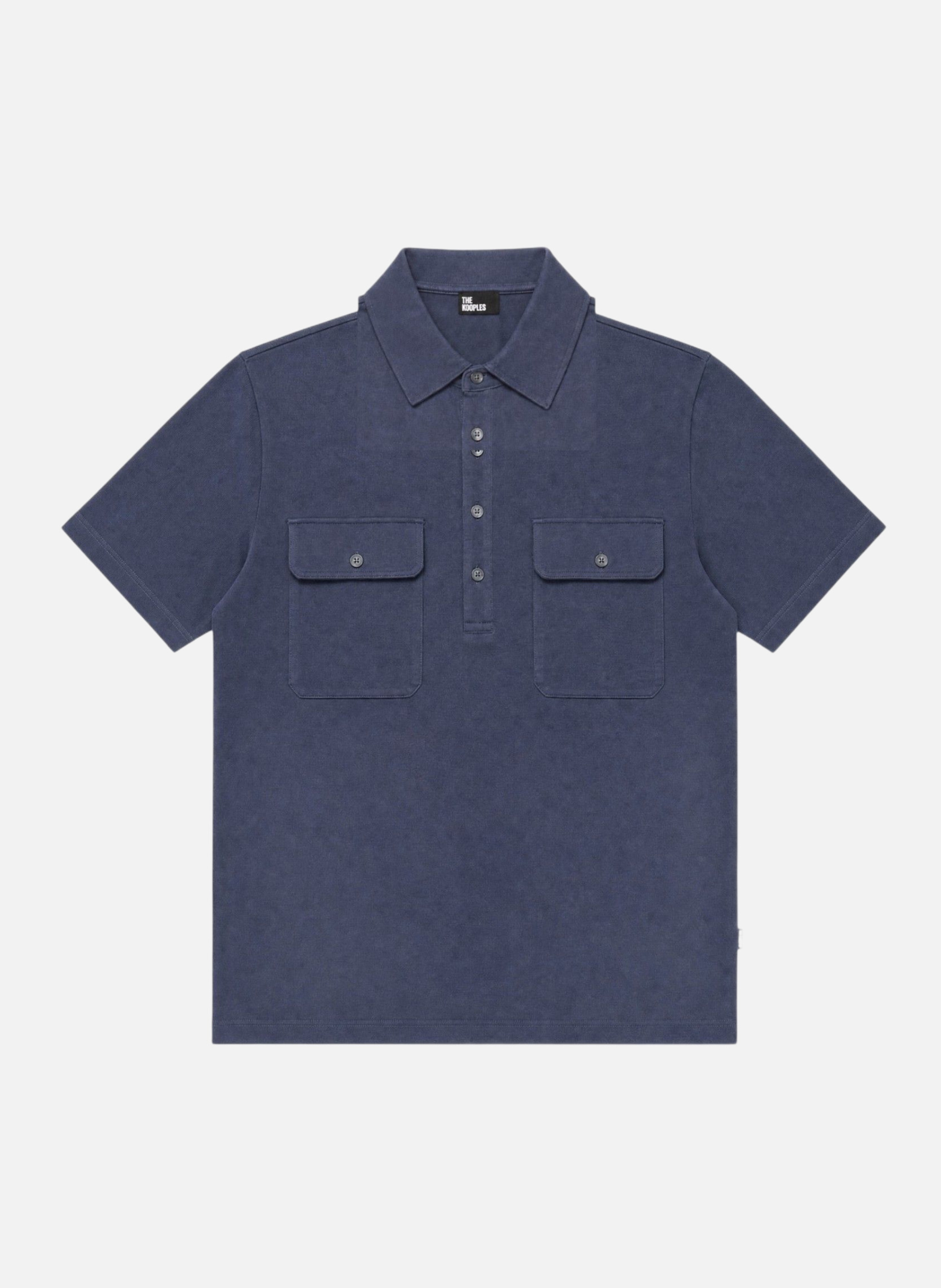 Straight-cut short-sleeve polo THE KOOPLES Blue
