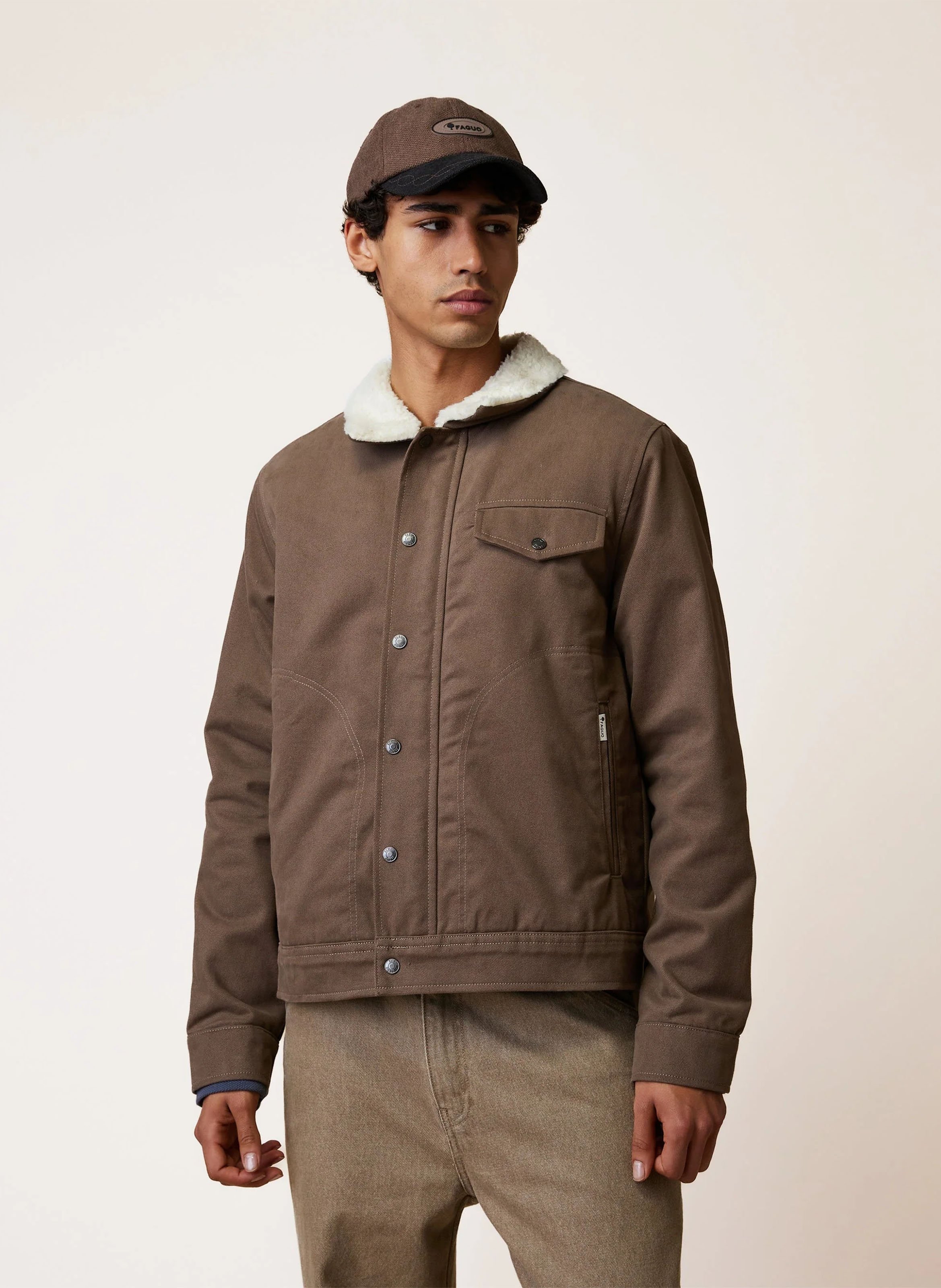 Jacke mit klassischem Kragen FAGUO Braun