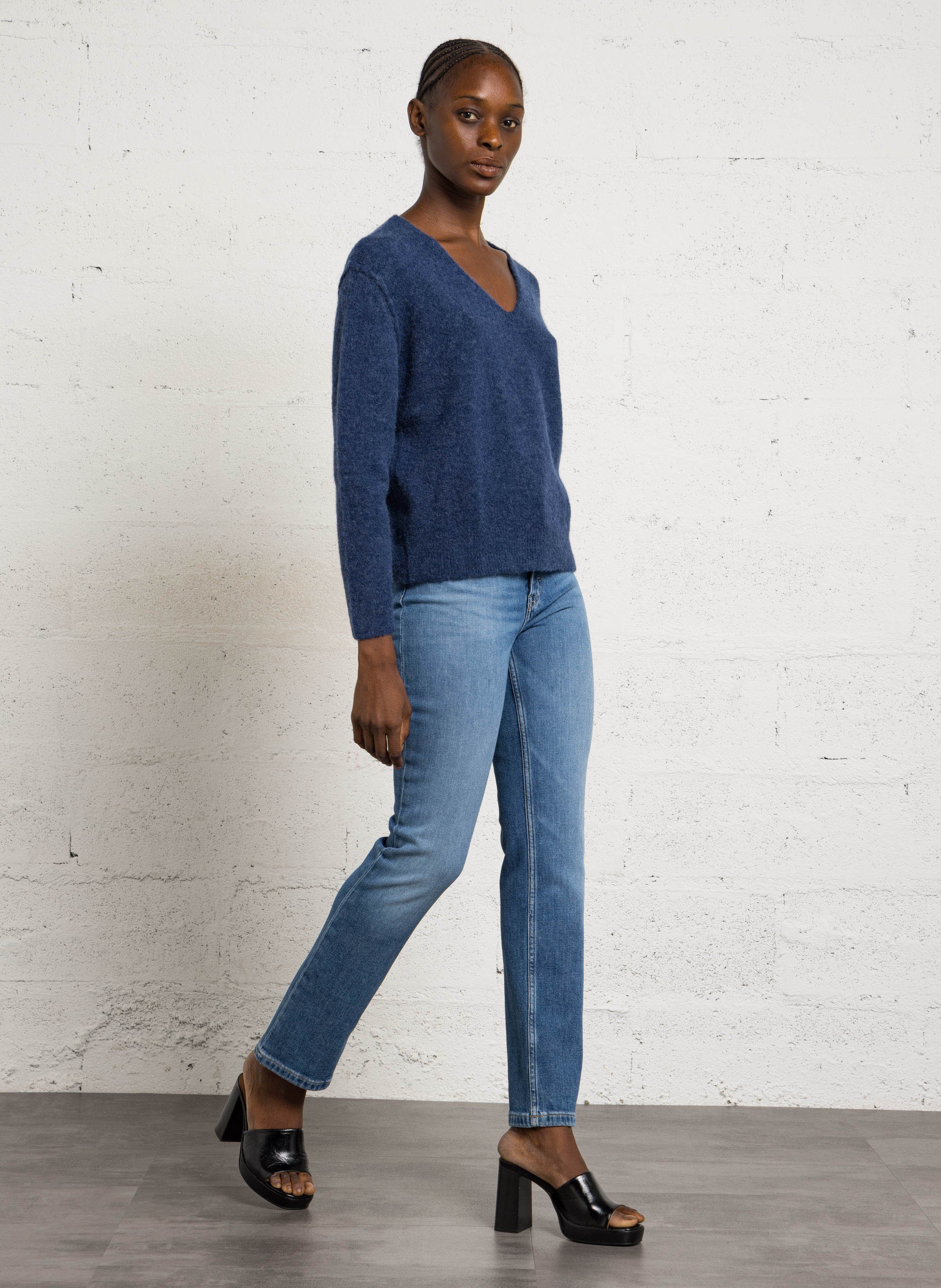 Oversized wool-blend sweater MAISON ANJE Blue
