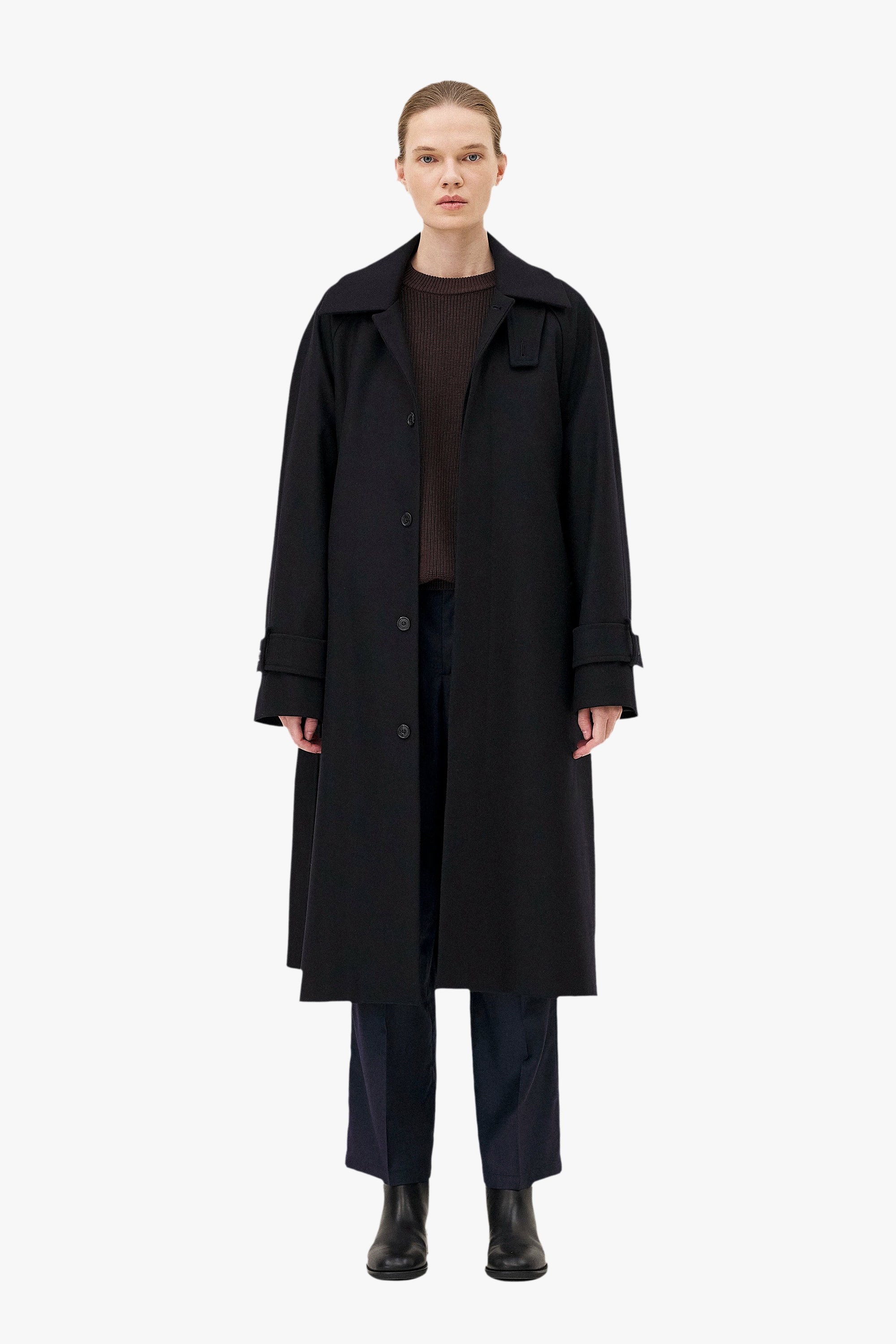 MANTEAU LONG CEINTURÉ VERLAINE Noyoco Blue
