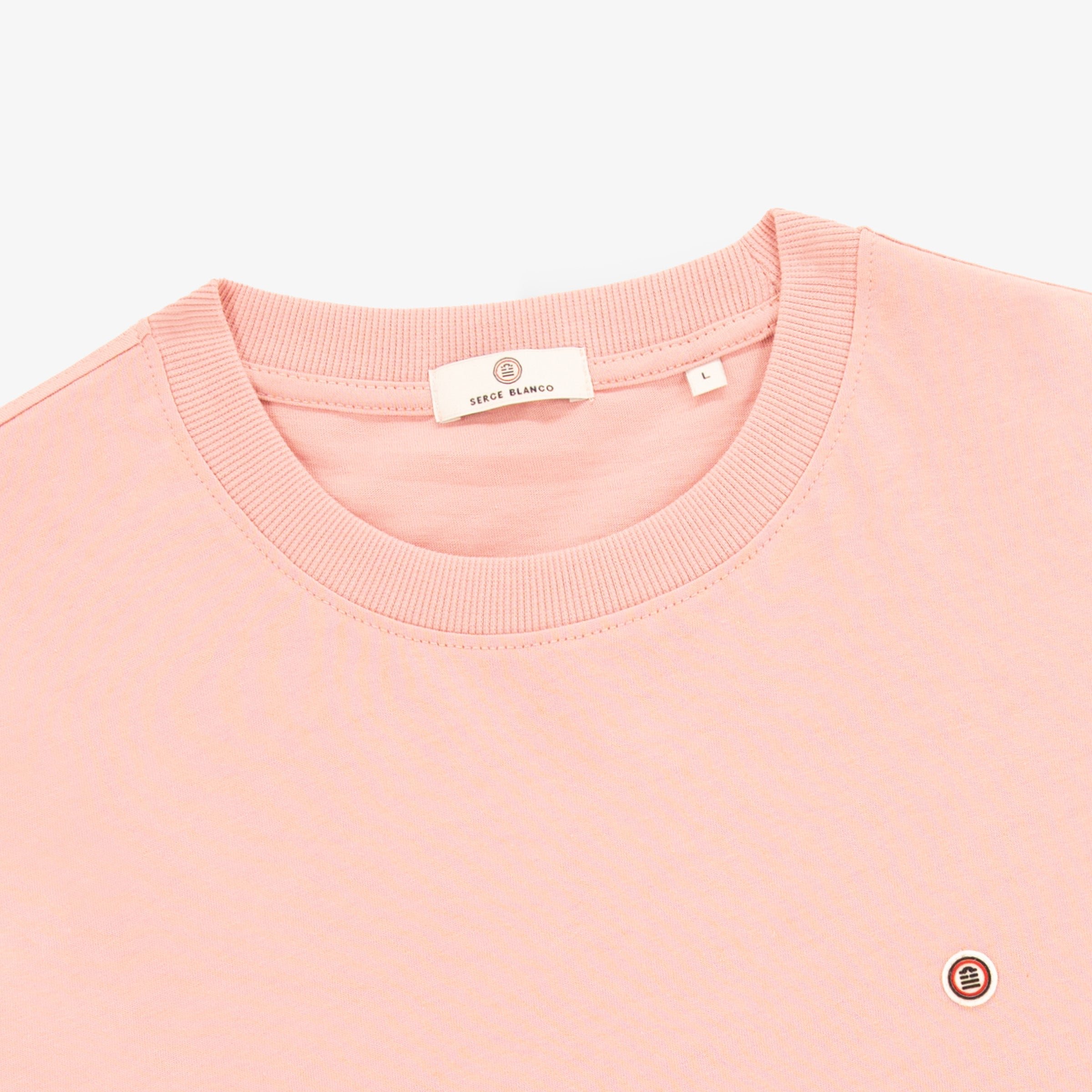 Théo pink cotton short-sleeved T-shirt SERGE BLANCO Pink