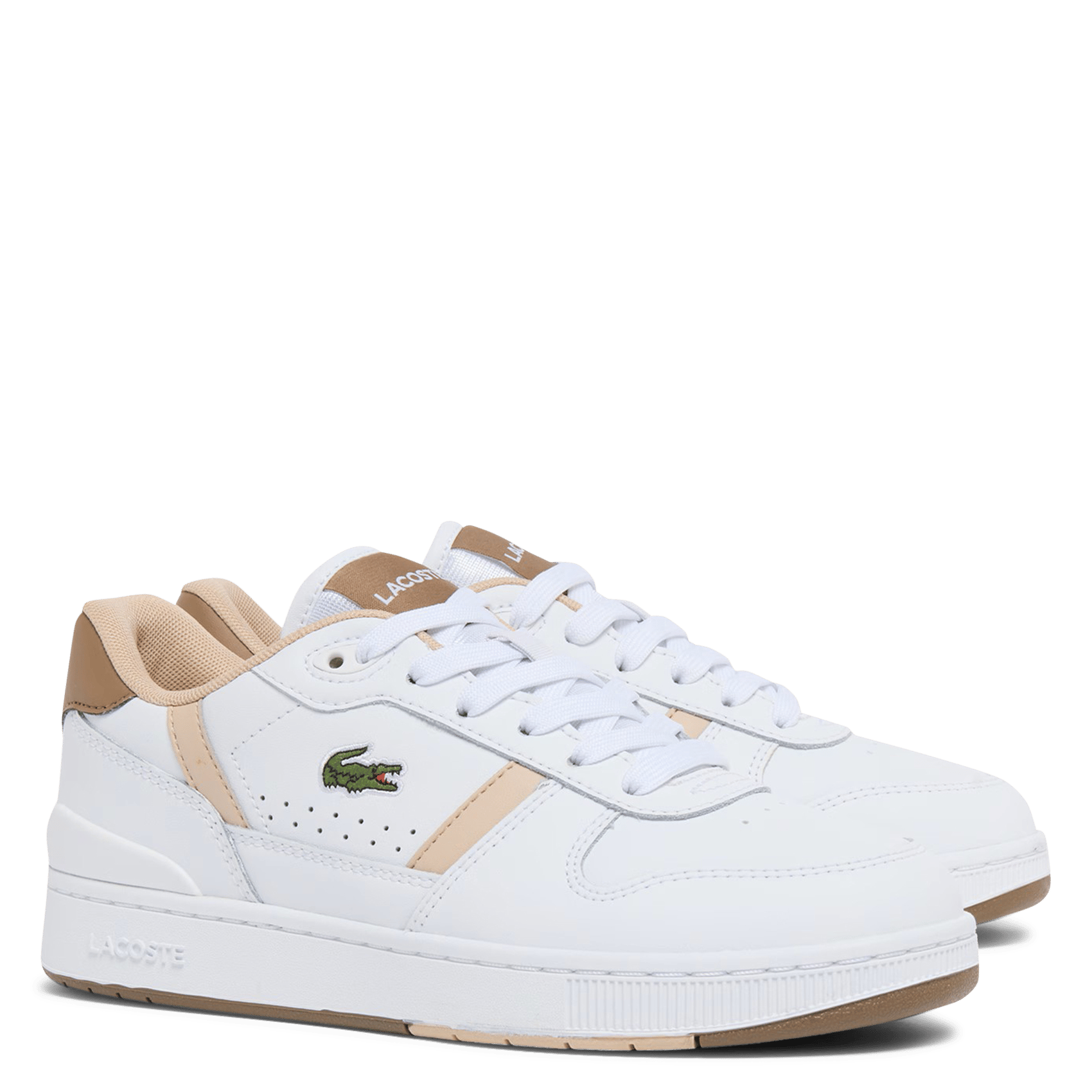 Baskets basses en cuir  LACOSTE Blanc