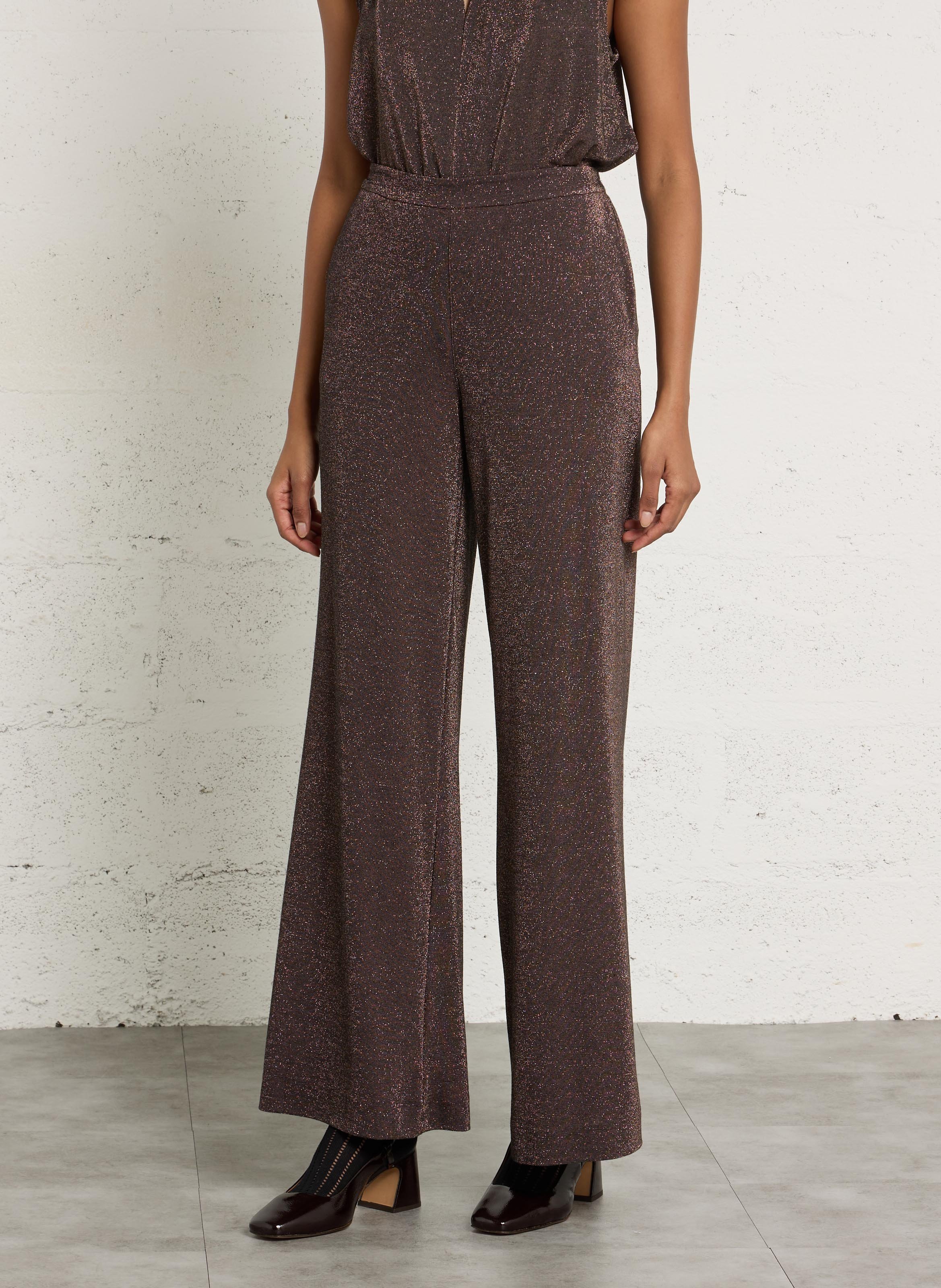 Pantalon large fluide métallisé MOMONI