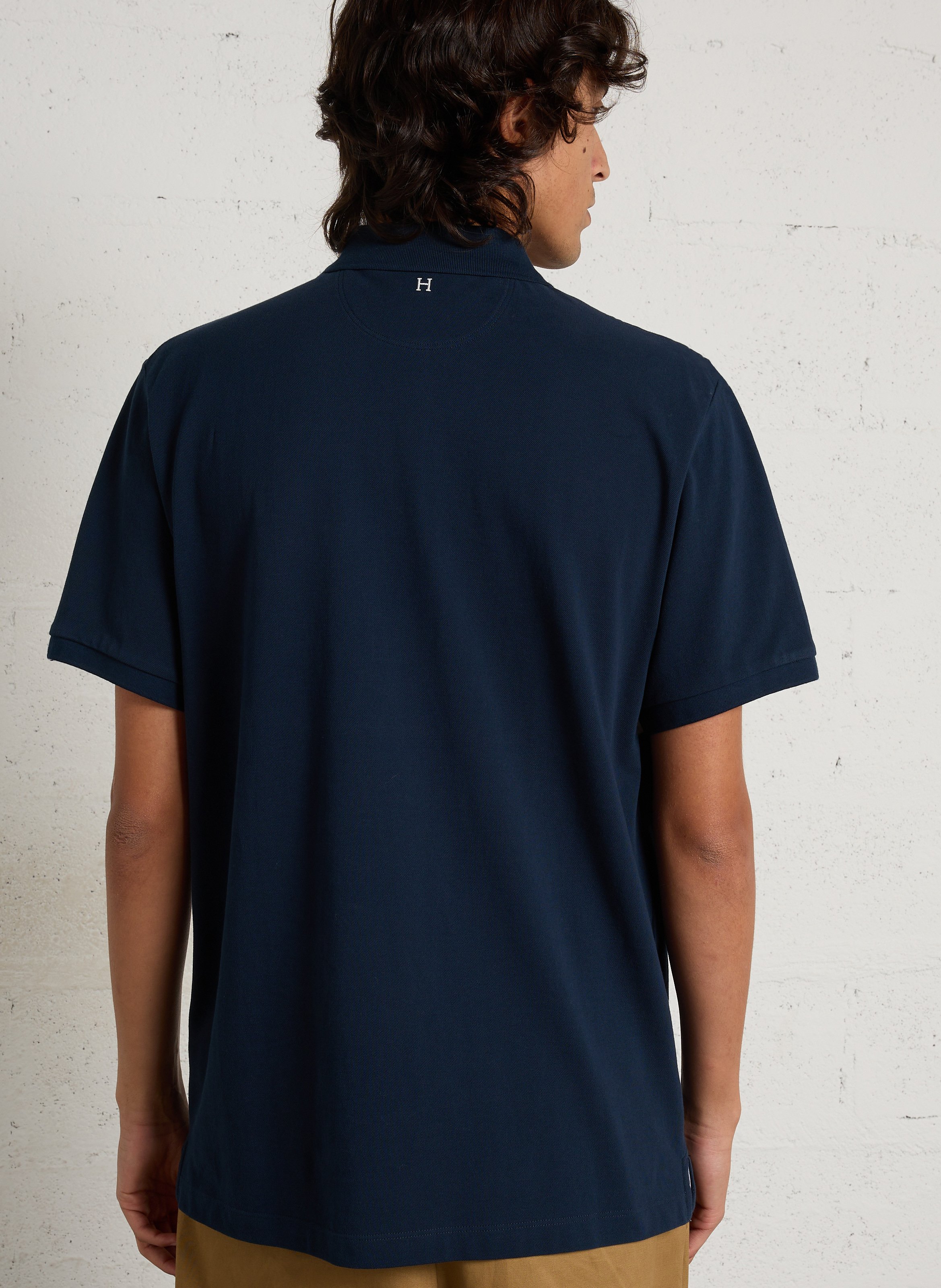 Poloshirt aus Baumwolle HACKETT Blau
