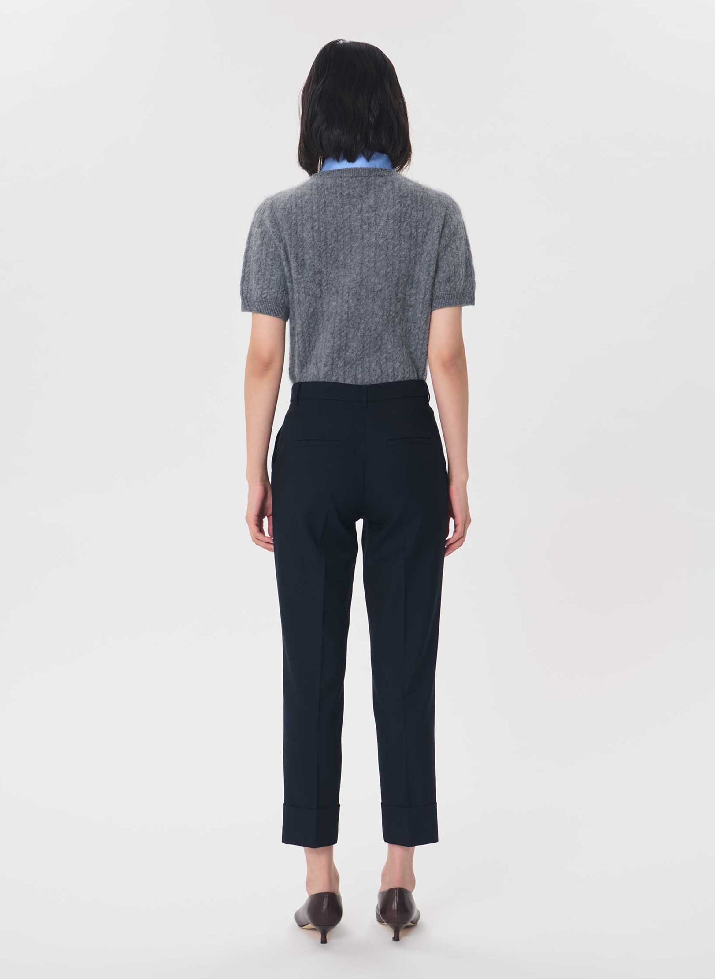 Pantalon carotte 7/8 ème uni | Bleu TARA JARMON Femme