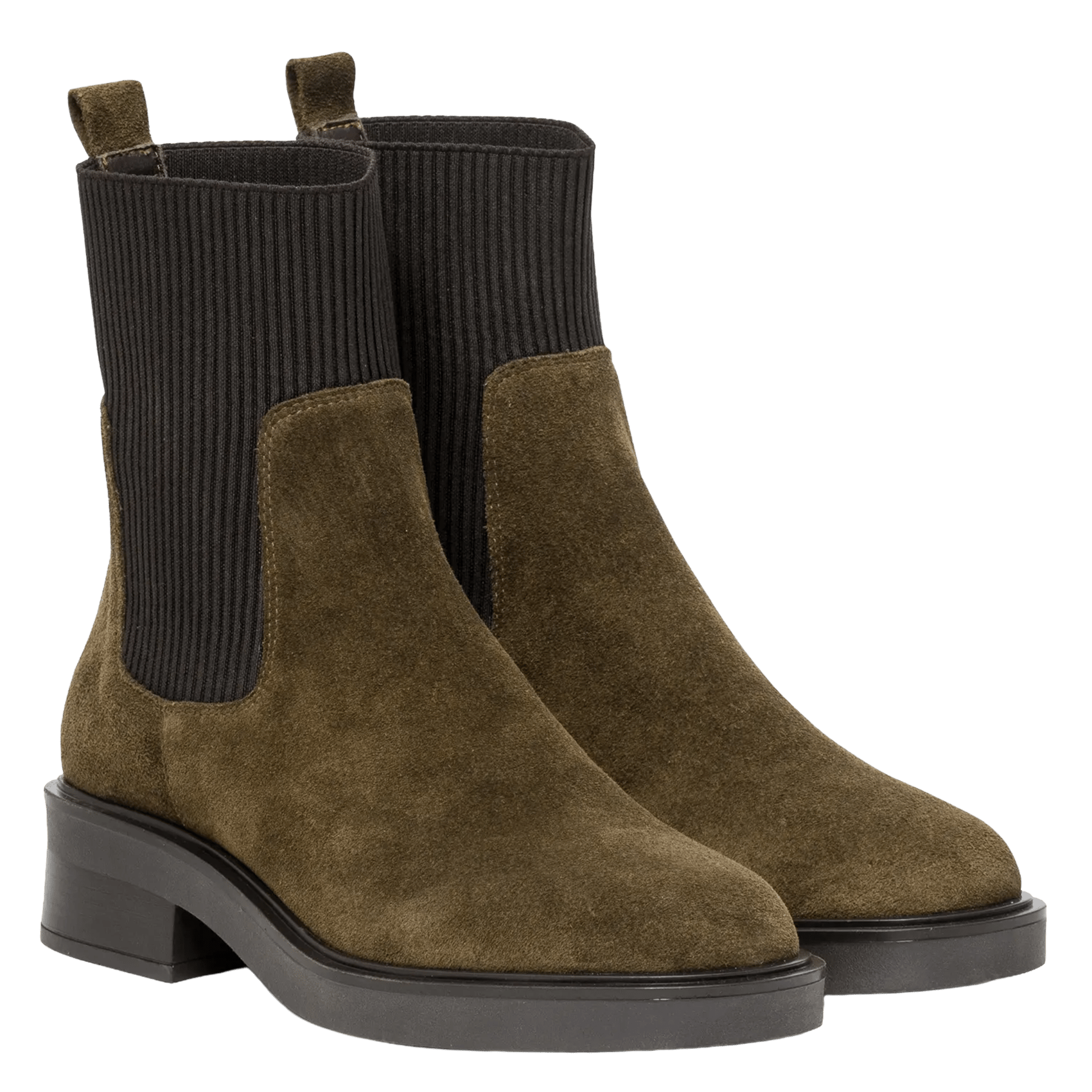 Lederstiefeletten mit Absatz | Grun BOCAGE Damen