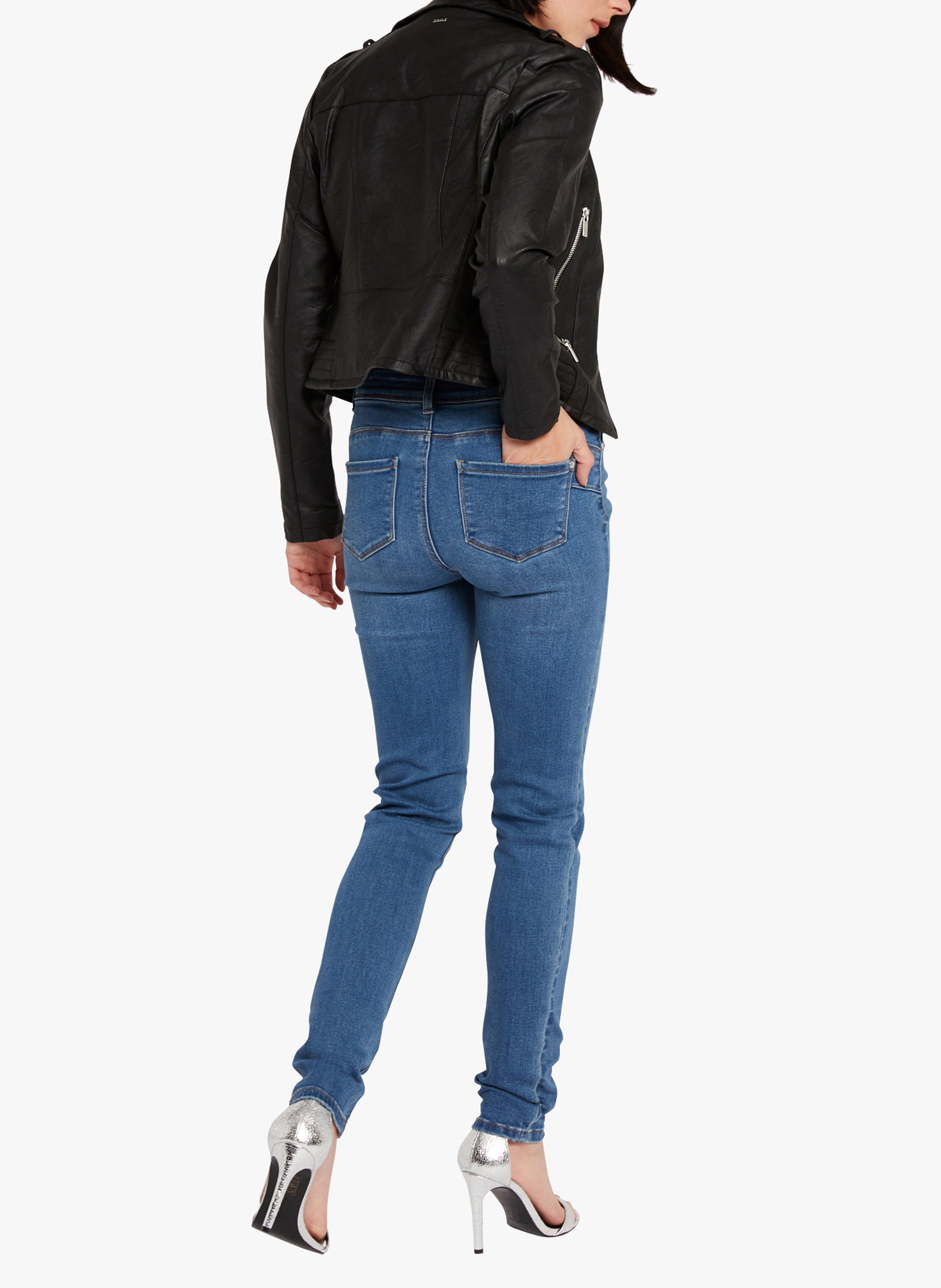 Short faux leather jacket MORGAN Black