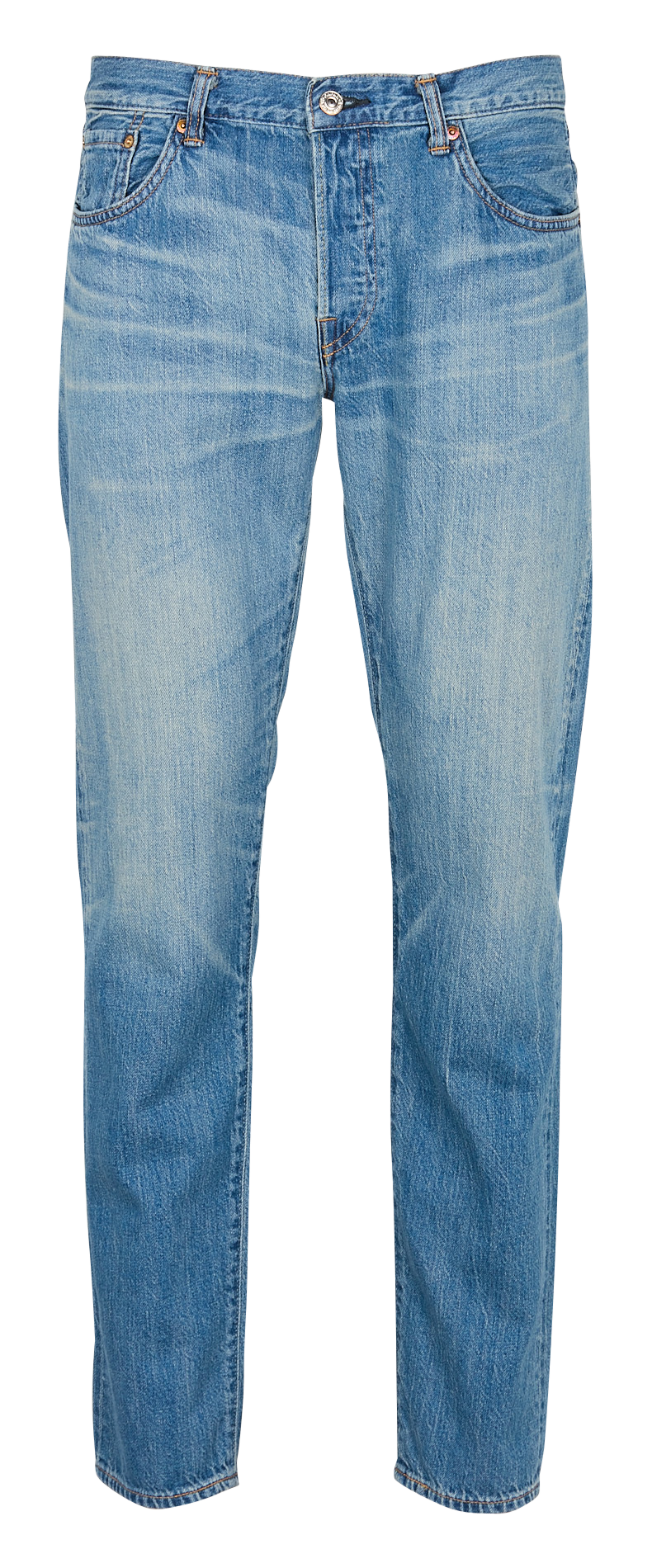 Straight-leg faded cotton jeans EDWIN Blue