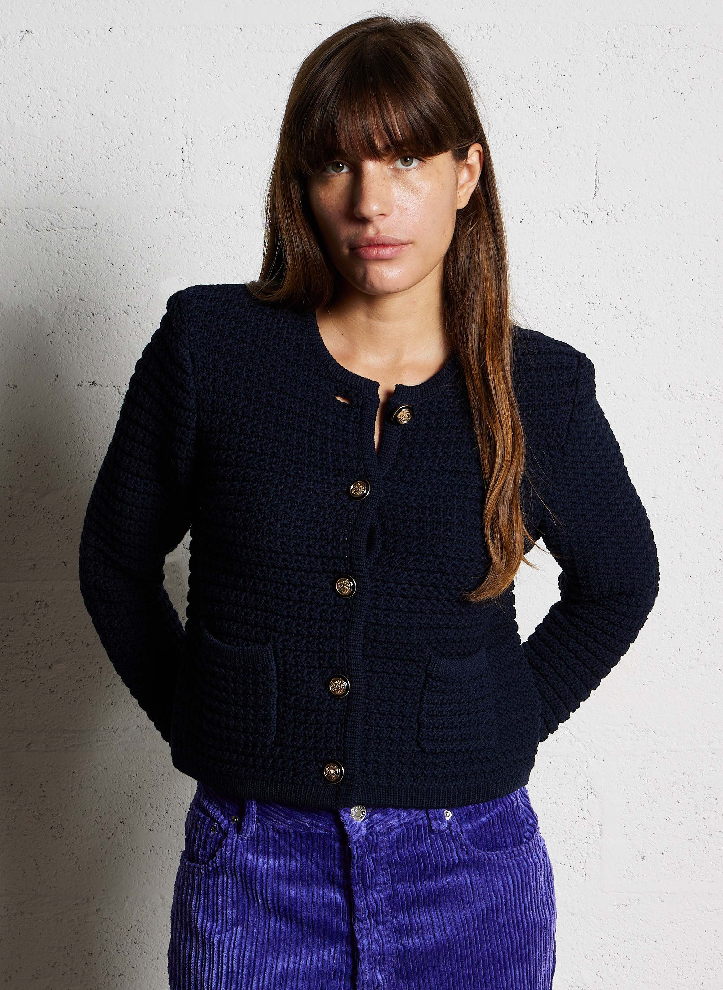 Recht vest met ronde hals | katoenblend BA&SH