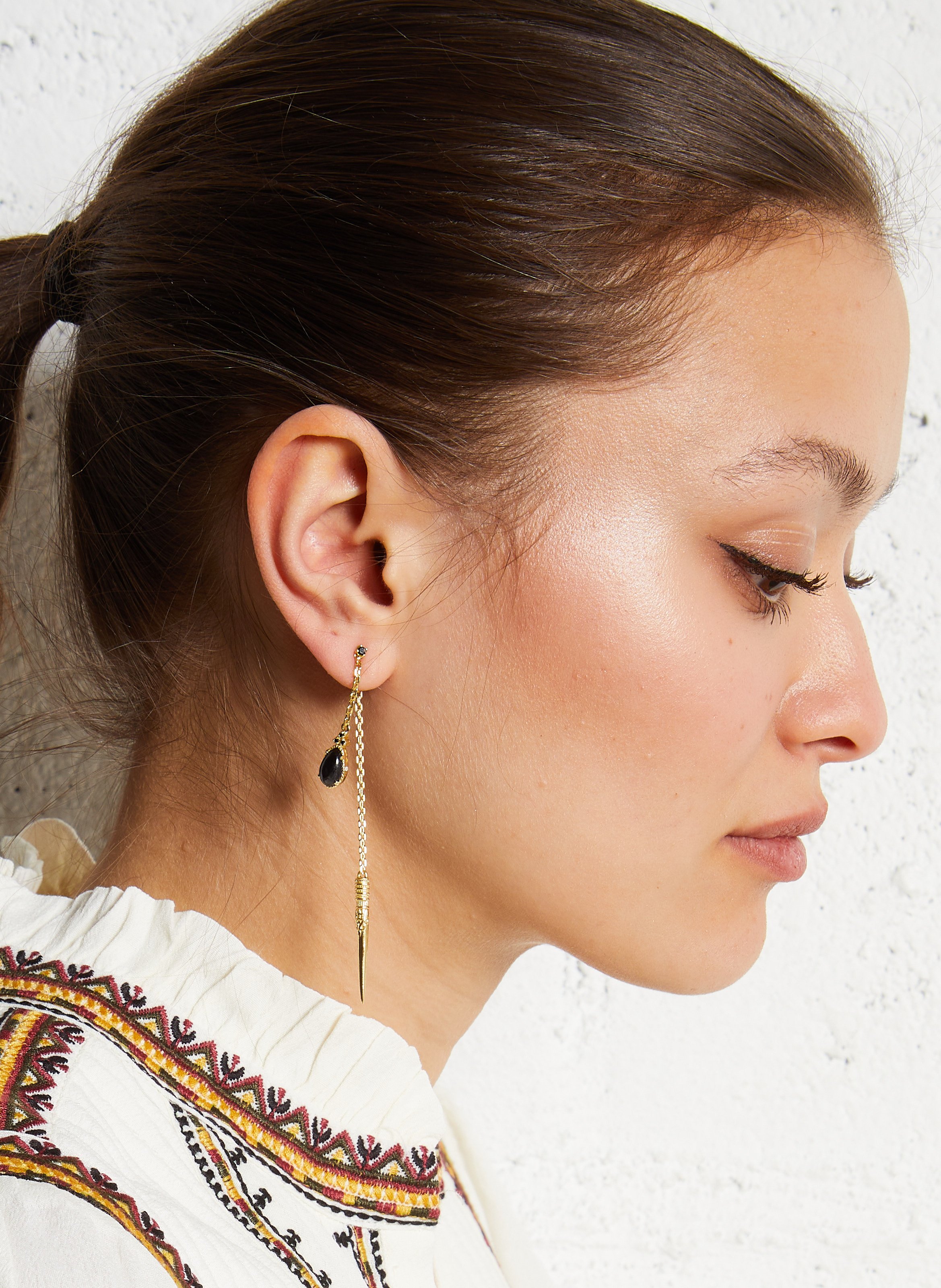 Boucles d'oreilles en argent BA&SH Doré