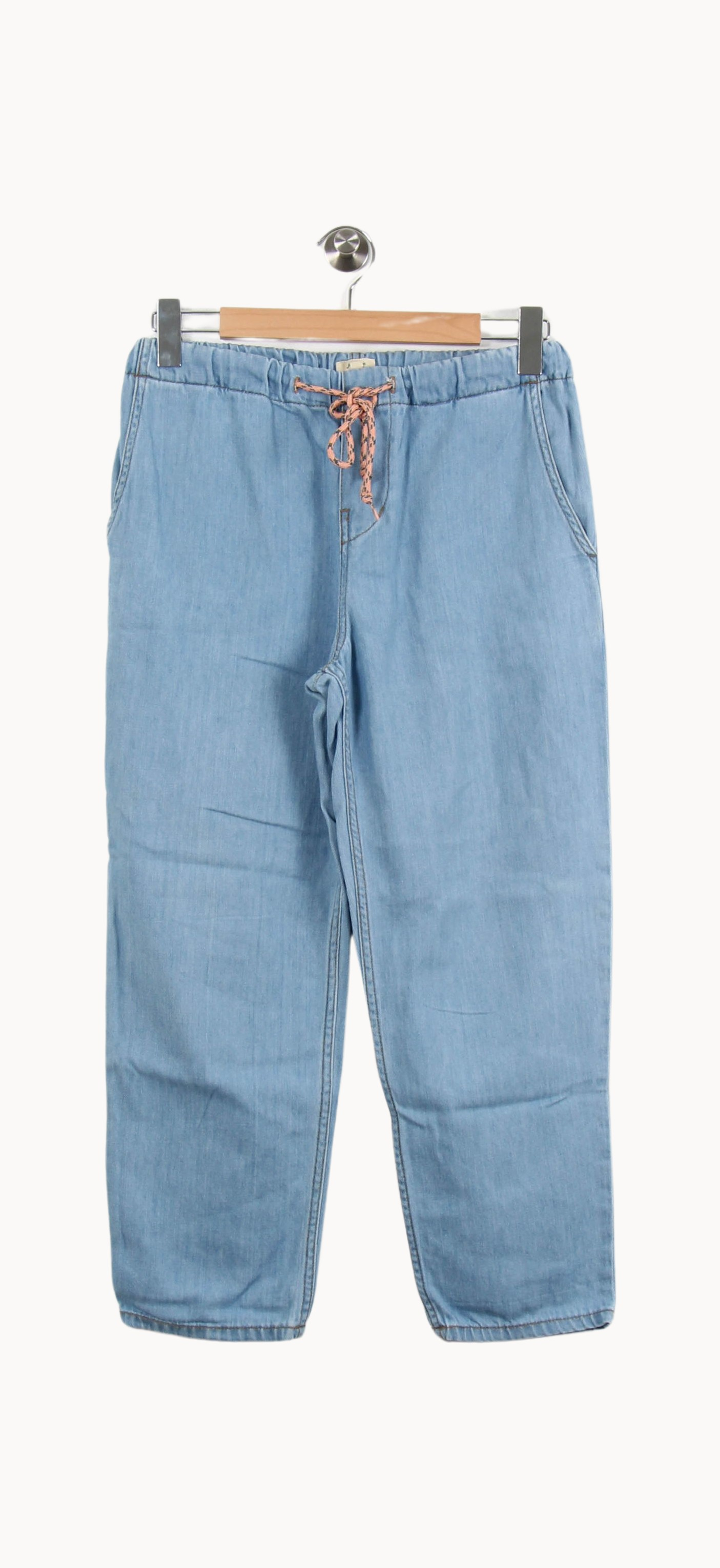 Cropped slim jeans with studs BELLEROSE - Seconde Main Blue