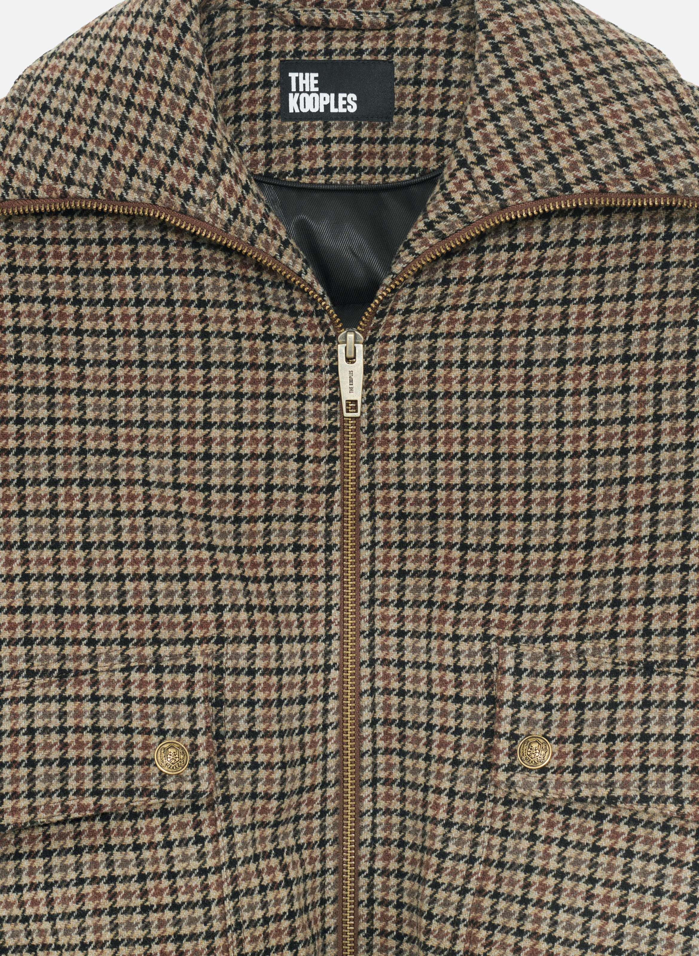 Houndstooth jacket THE KOOPLES Brown