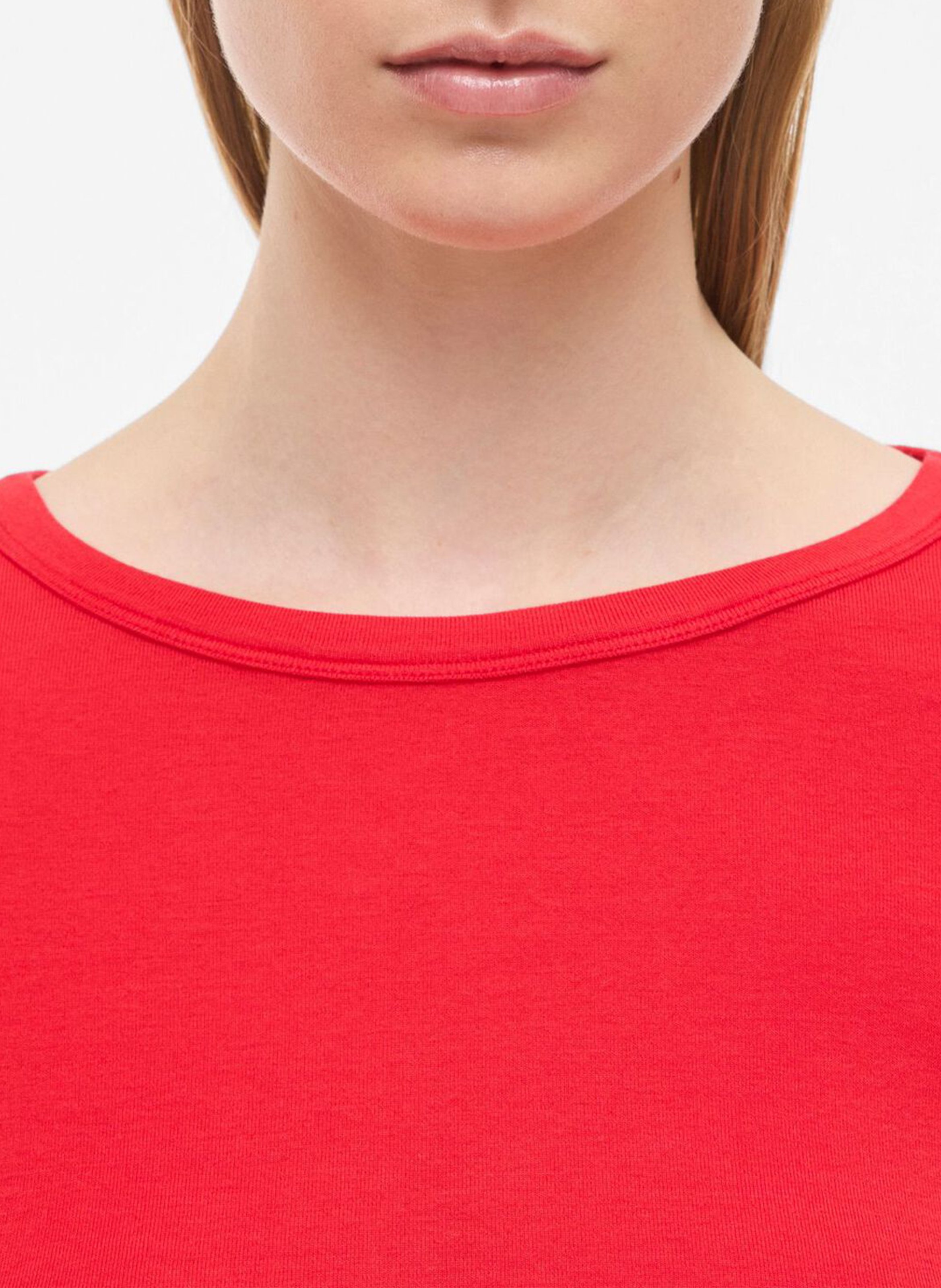 Tee-shirt ajusté col rond ROUGE EDIT Rouge