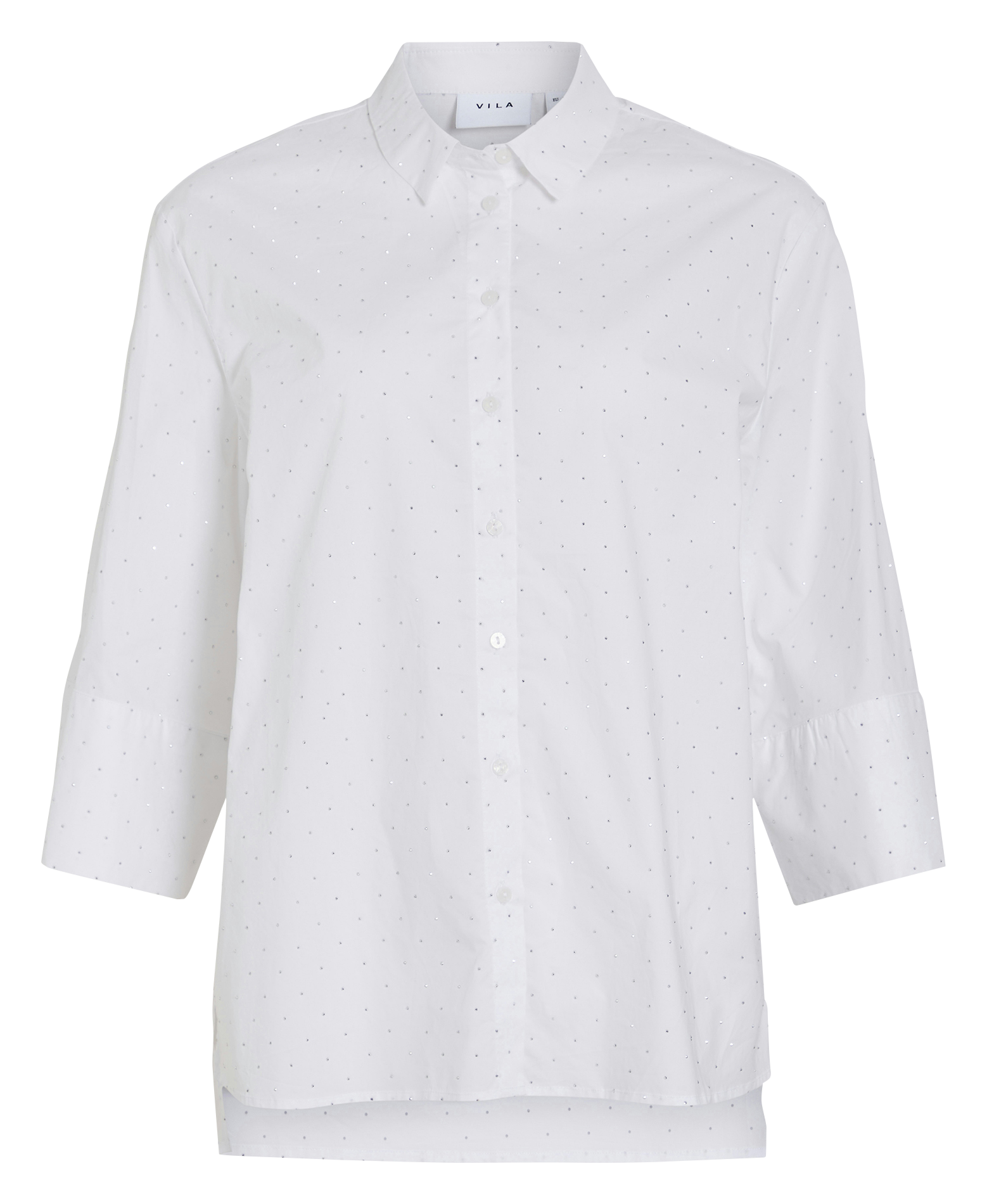 Chemise col classique en coton VILA Blanc