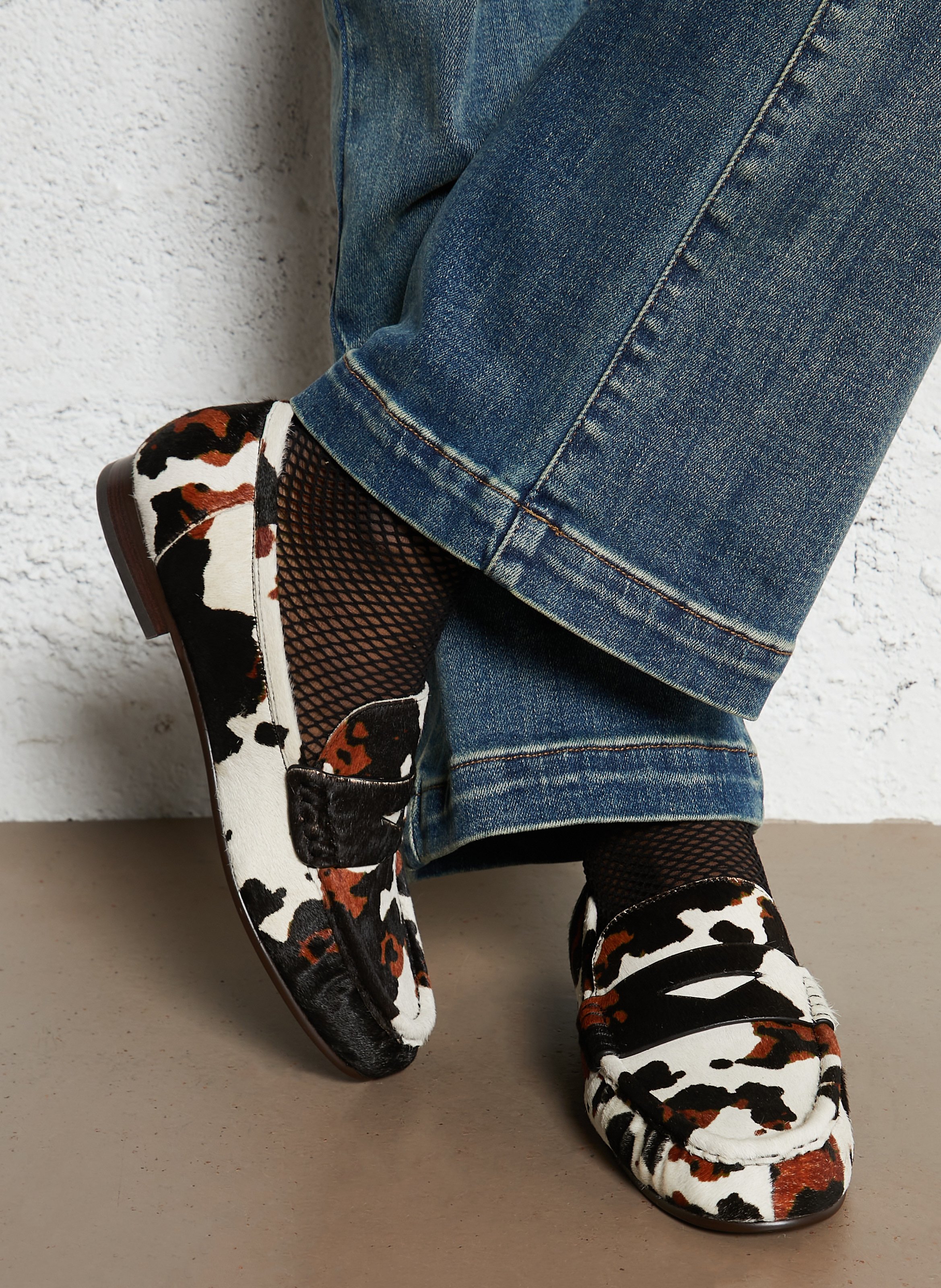 Mocassins imprimés en cuir  BIBI LOU Noir